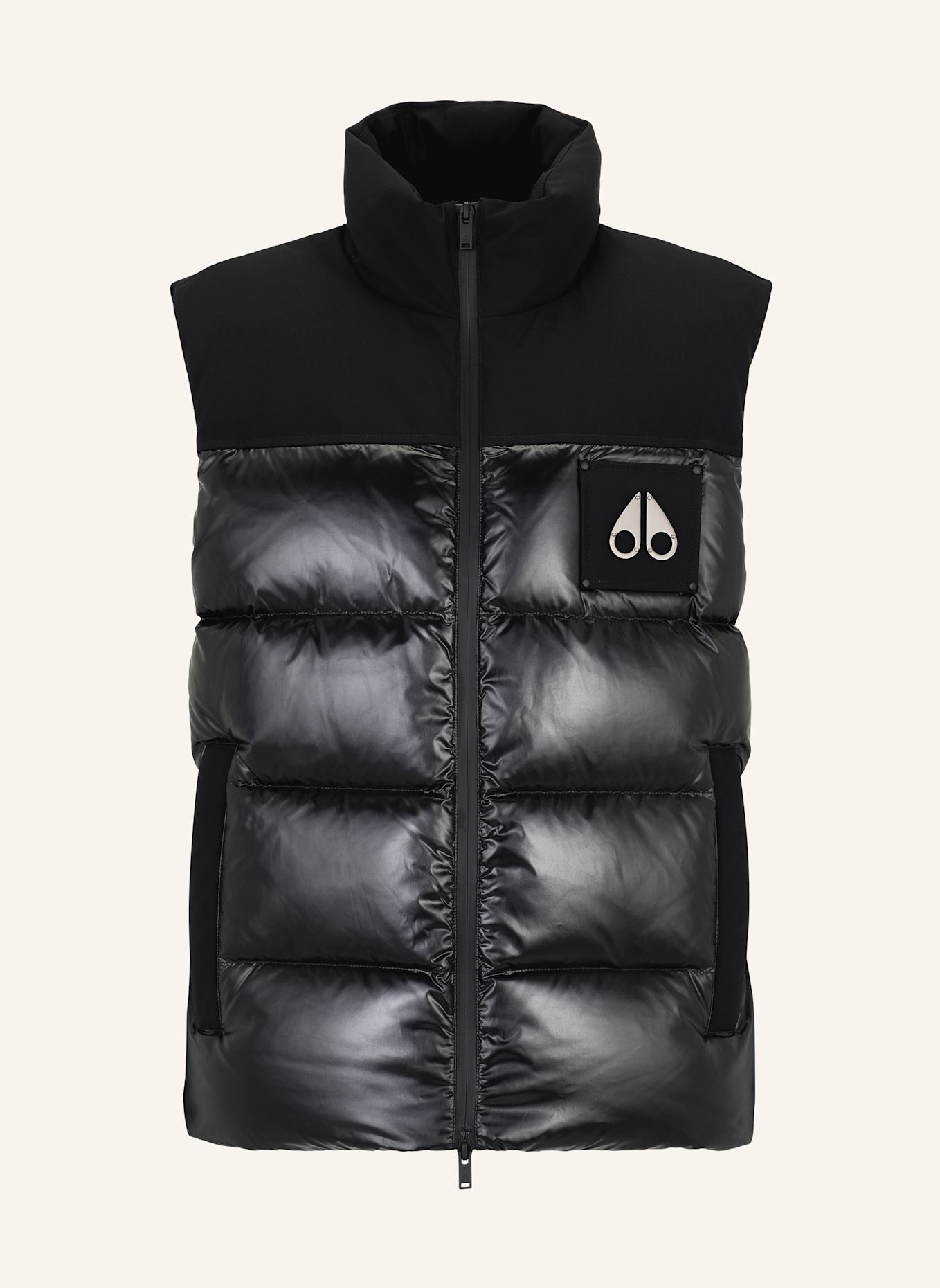 MOOSE KNUCKLES Daunenweste VICTORY PEAK im Materialmix: SCHWARZ