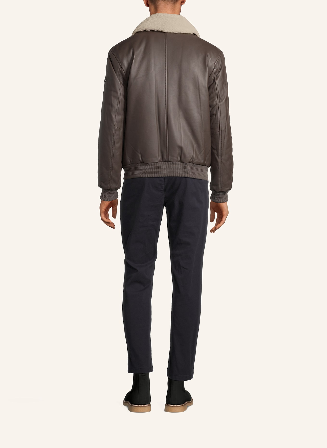 MOOSE KNUCKLES Lederjacke TOBA: BRAUN