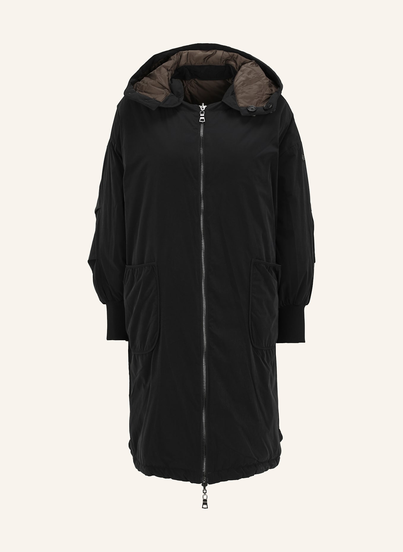 BLONDE No.8 Mantel MILKA zum Wenden: SCHWARZ