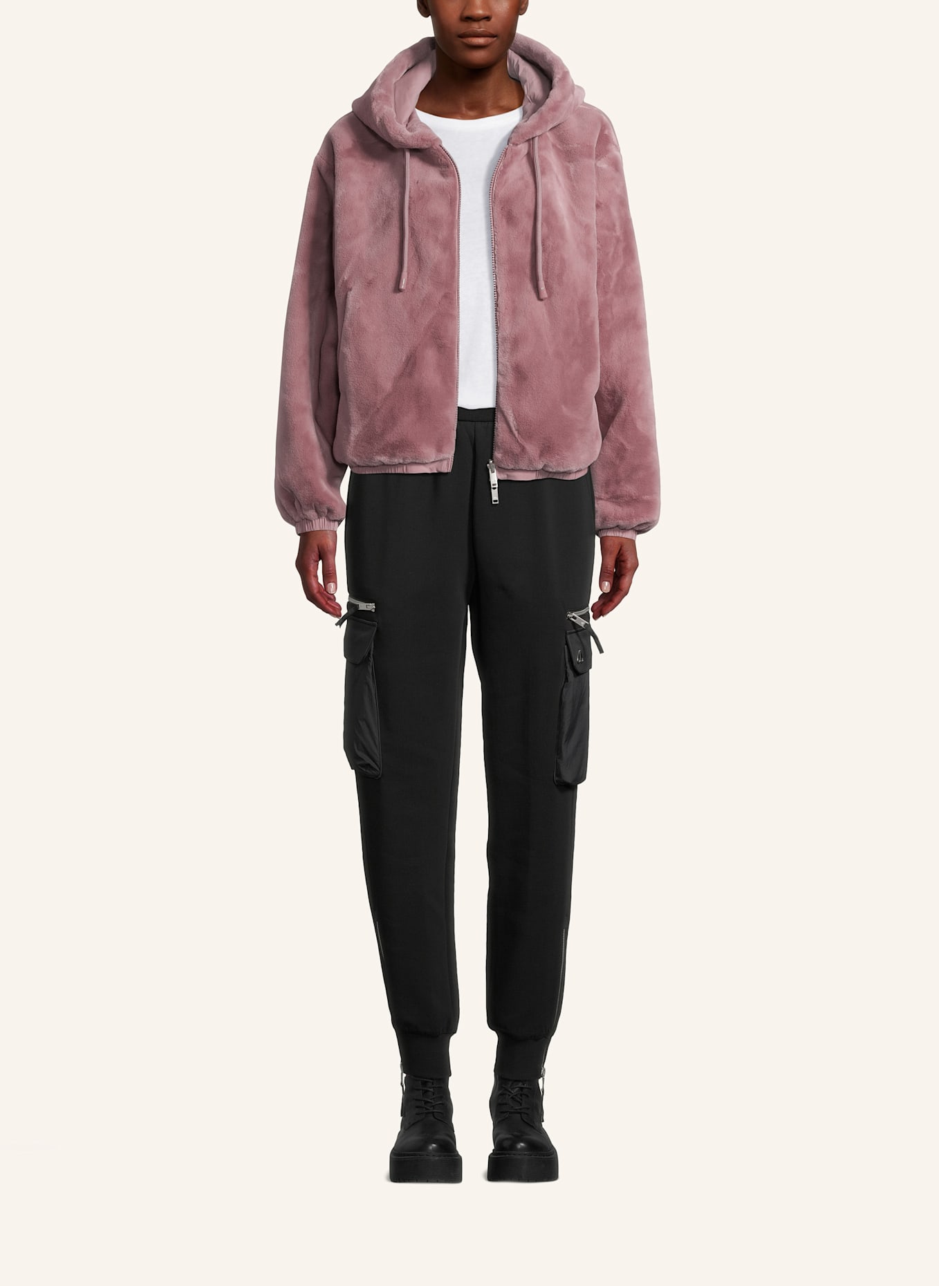 MOOSE KNUCKLES Sweatjacke EATON BUNNY zum Wenden: ROSA