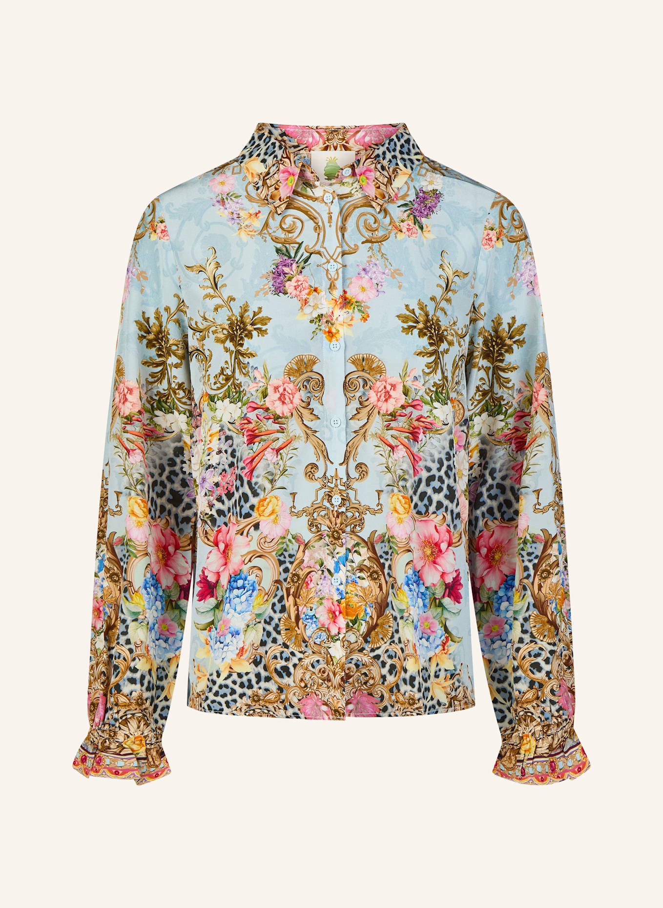 Princess GOES HOLLYWOOD Bluse aus Seide: HELLBLAU/ HELLROSA/ GOLD