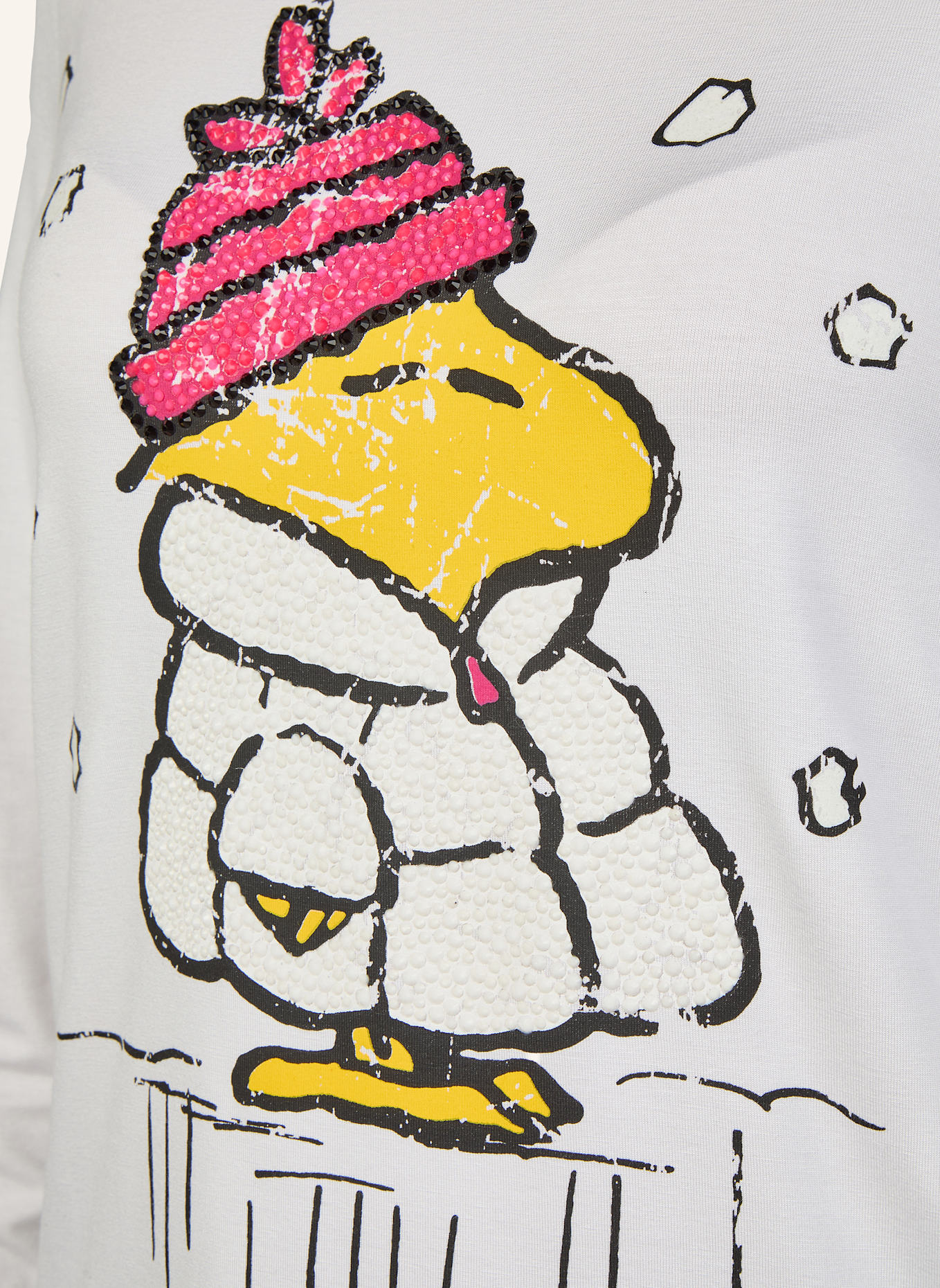 Princess GOES HOLLYWOOD Longsleeve mit Schmucksteinen: WEISS