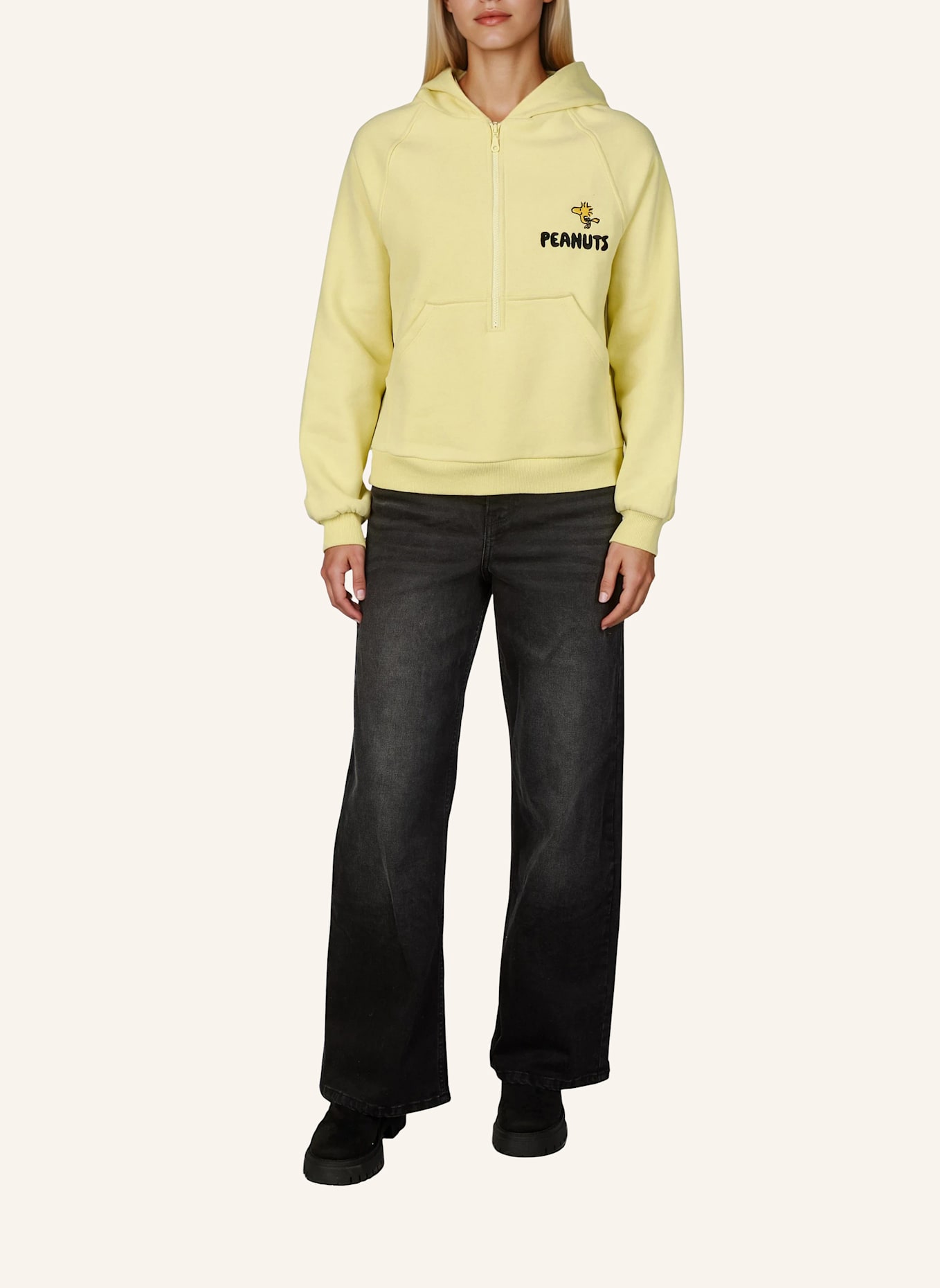 Princess GOES HOLLYWOOD Hoodie mit Schmucksteinen: GELB