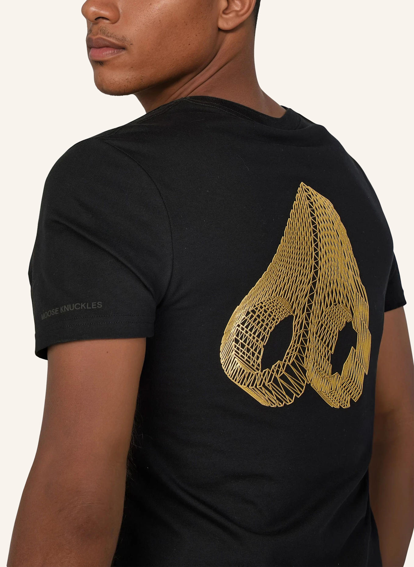 MOOSE KNUCKLES T-Shirt KESHI GOLD: SCHWARZ