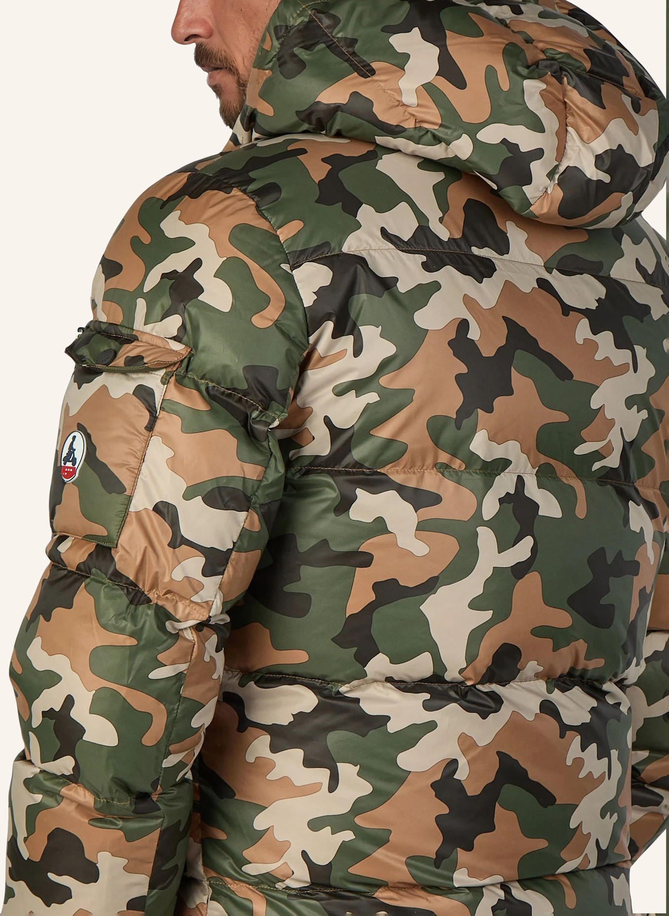 JOTT Daunenjacke JAVA PRINT: BRAUN/ GRÜN