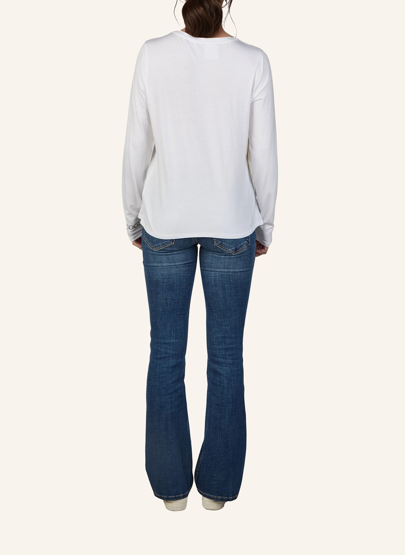 Princess GOES HOLLYWOOD Longsleeve mit Schmucksteinen: WEISS