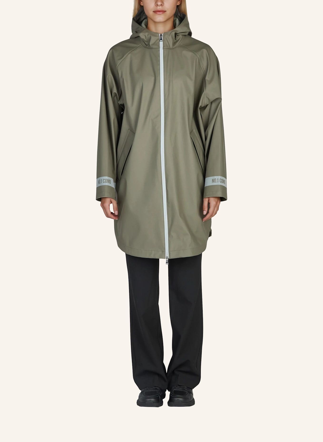 No.1 Como Regenmantel CIVINNI: KHAKI