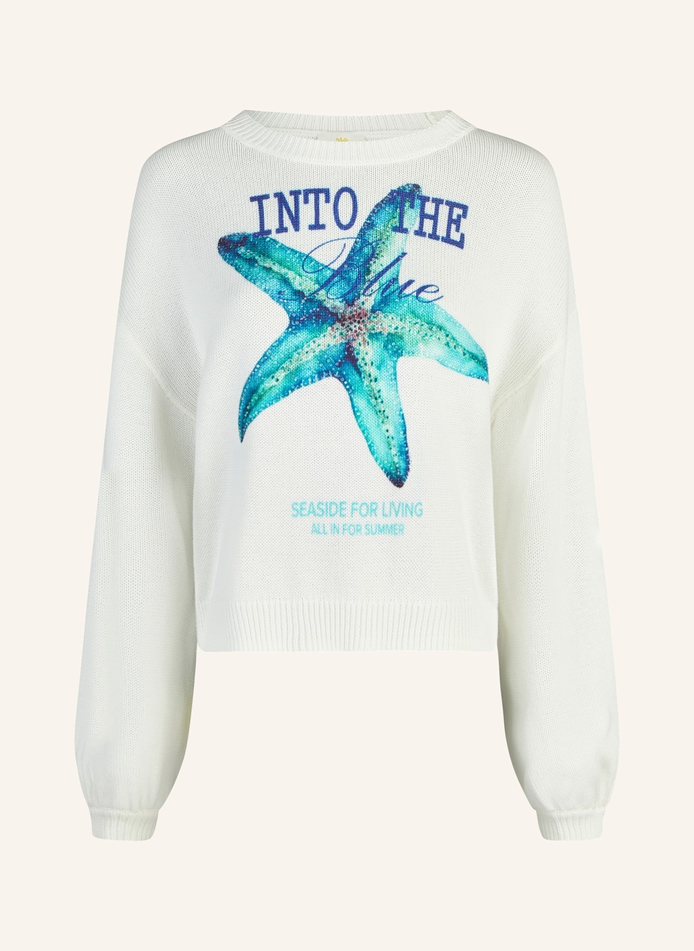 Princess GOES HOLLYWOOD Pullover mit Schmucksteinen: WEISS