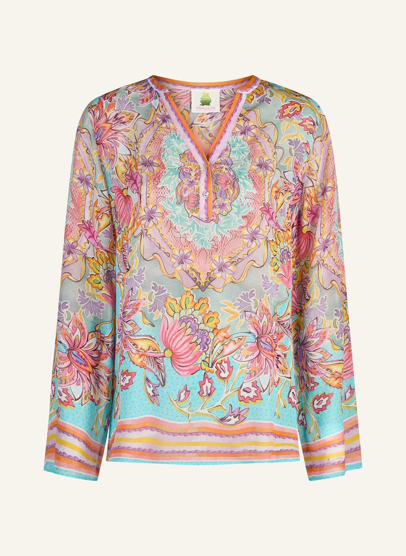 Princess GOES HOLLYWOOD Tunika mit Schmucksteinen: TÜRKIS/ ROSA/ GELB
