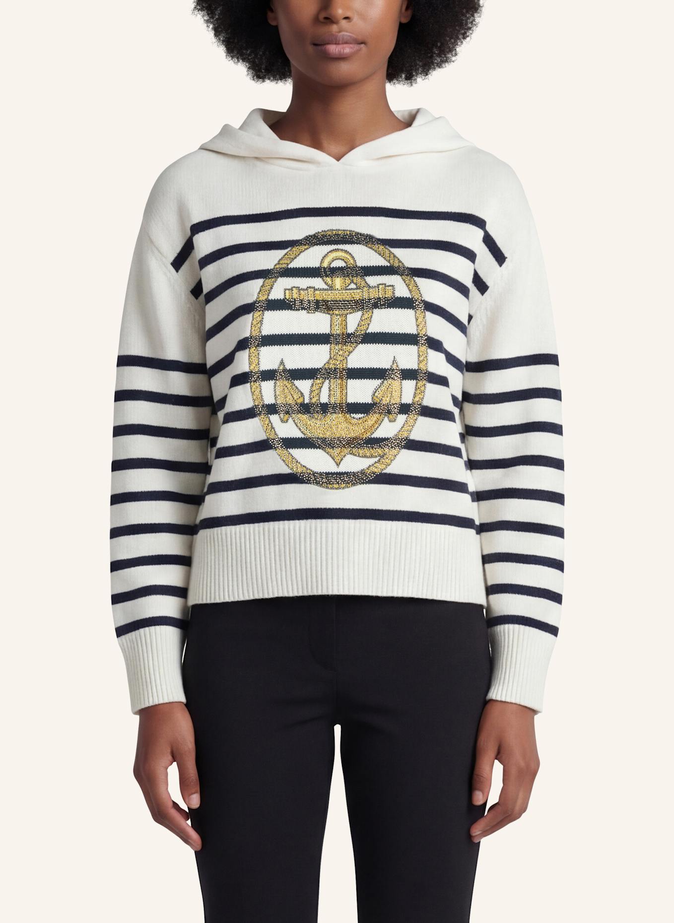 Princess GOES HOLLYWOOD Strick-Hoodie mit Schmucksteinen: WEISS