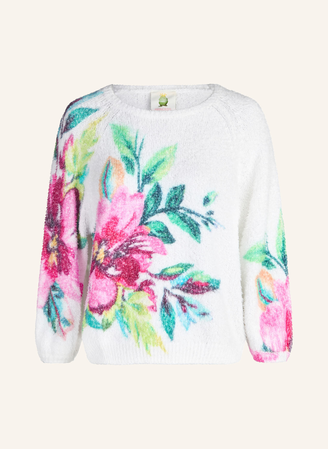 Princess GOES HOLLYWOOD Pullover: WEISS/ ROSA/ GRÜN