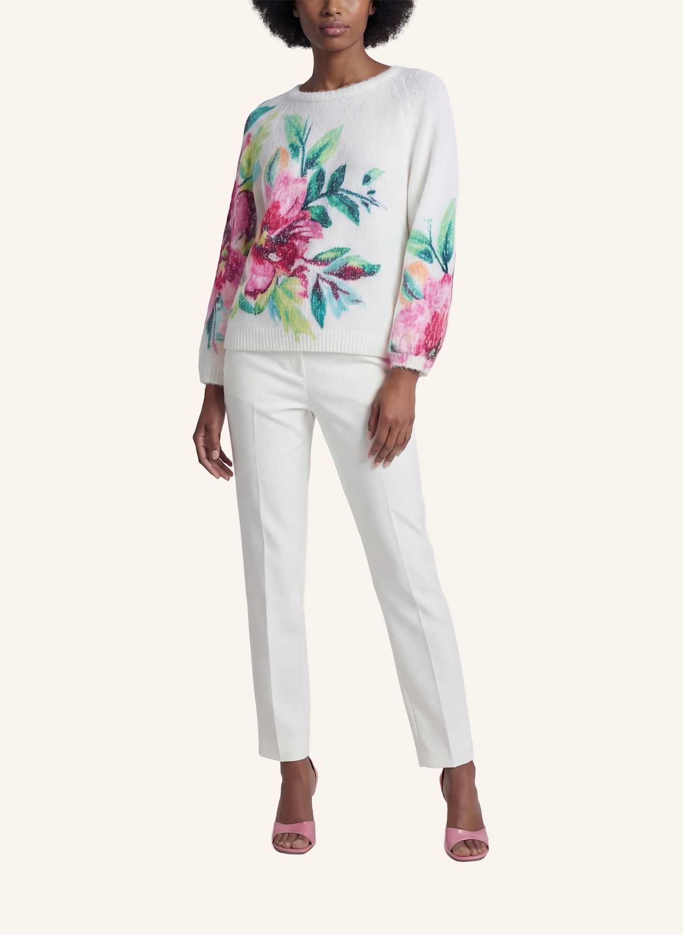 Princess GOES HOLLYWOOD Pullover: WEISS/ ROSA/ GRÜN