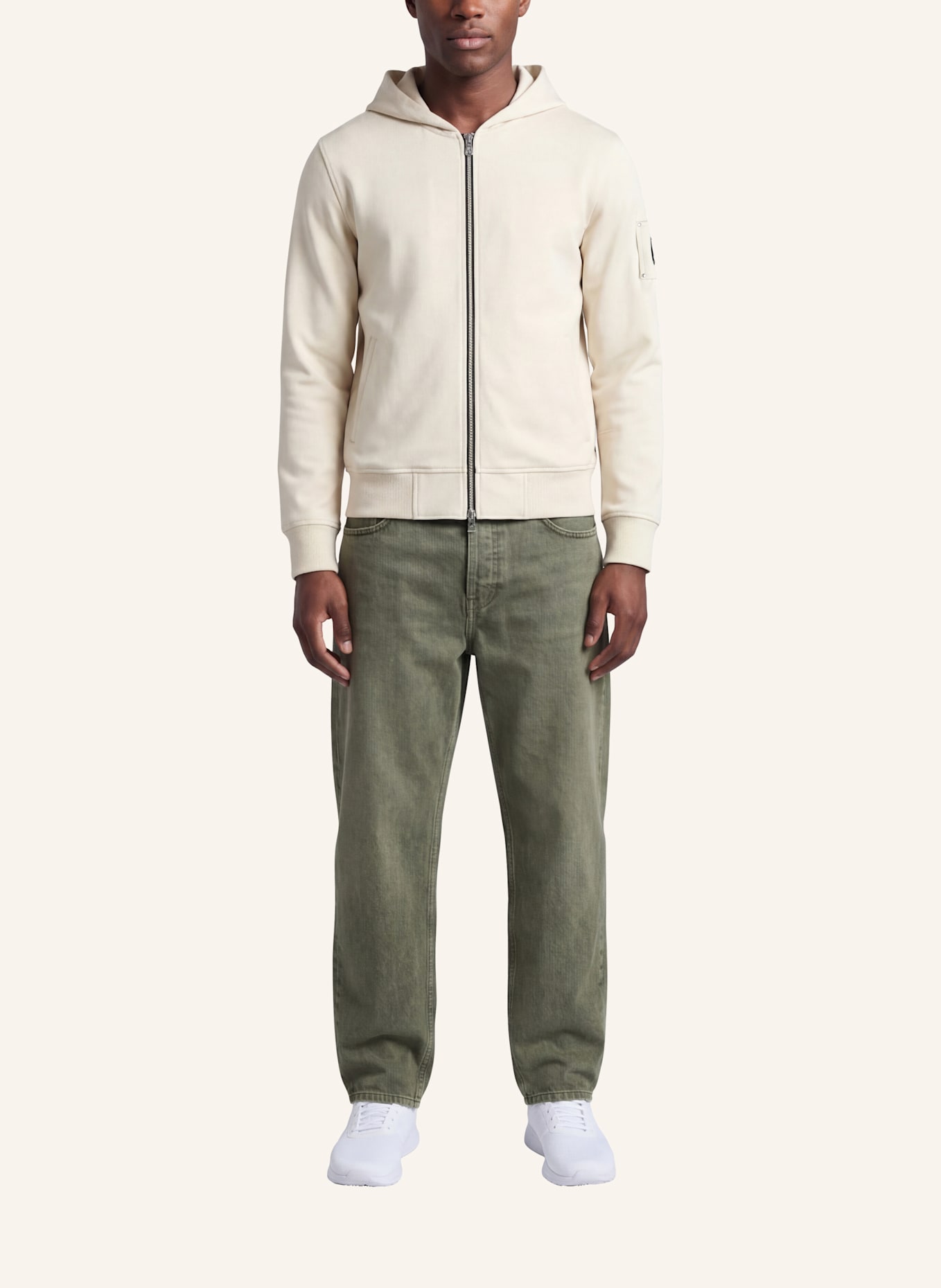 MOOSE KNUCKLES Sweatjacke HARTSFIELD ZIP-UP: CREME