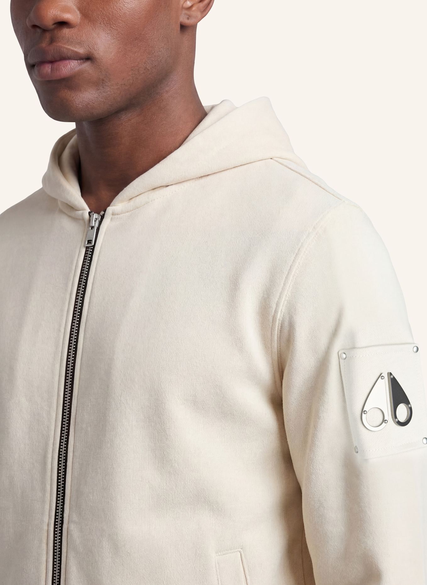 MOOSE KNUCKLES Sweatjacke HARTSFIELD ZIP-UP: CREME