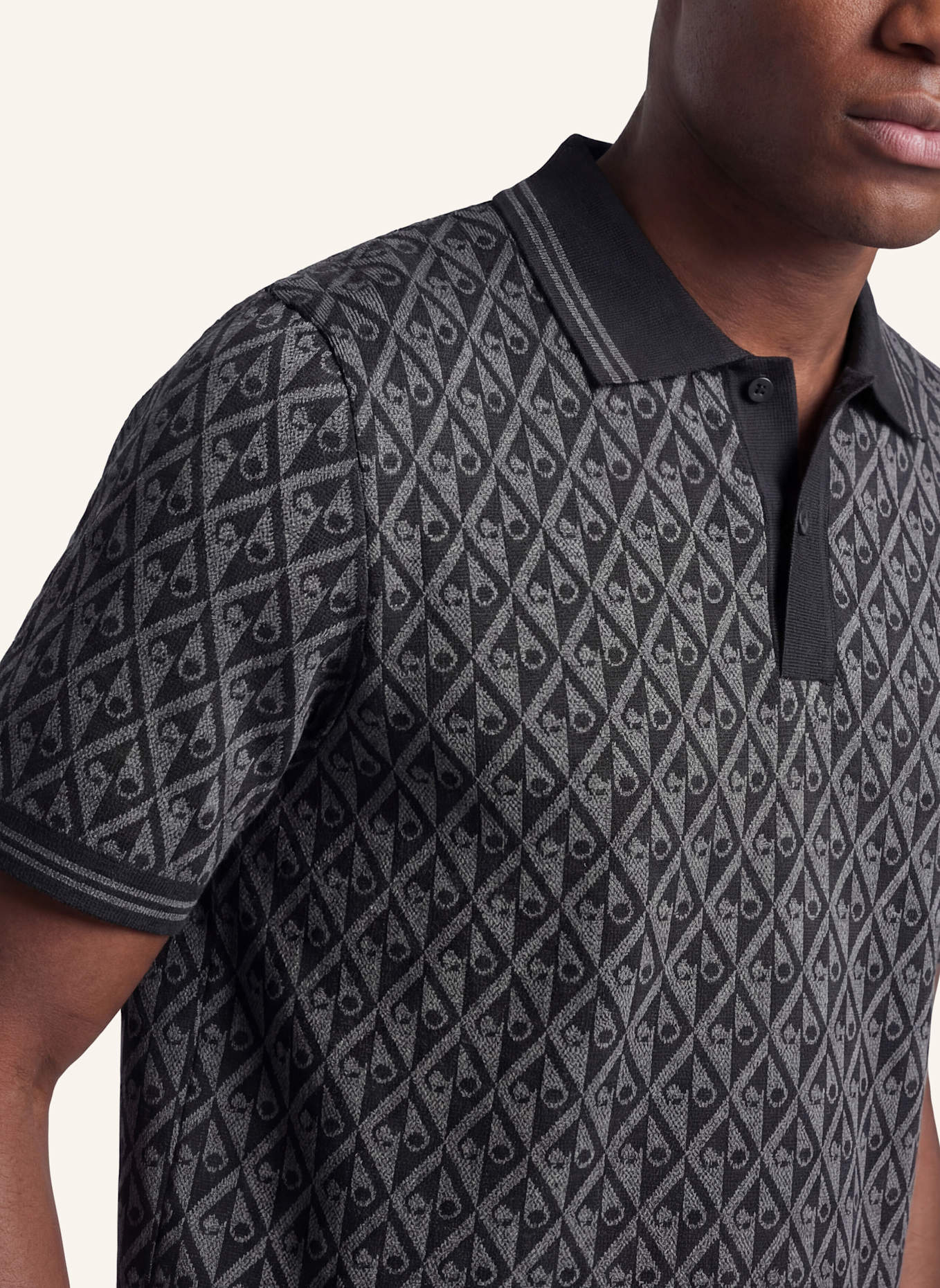 MOOSE KNUCKLES Poloshirt APEX: SCHWARZ/ GRAU