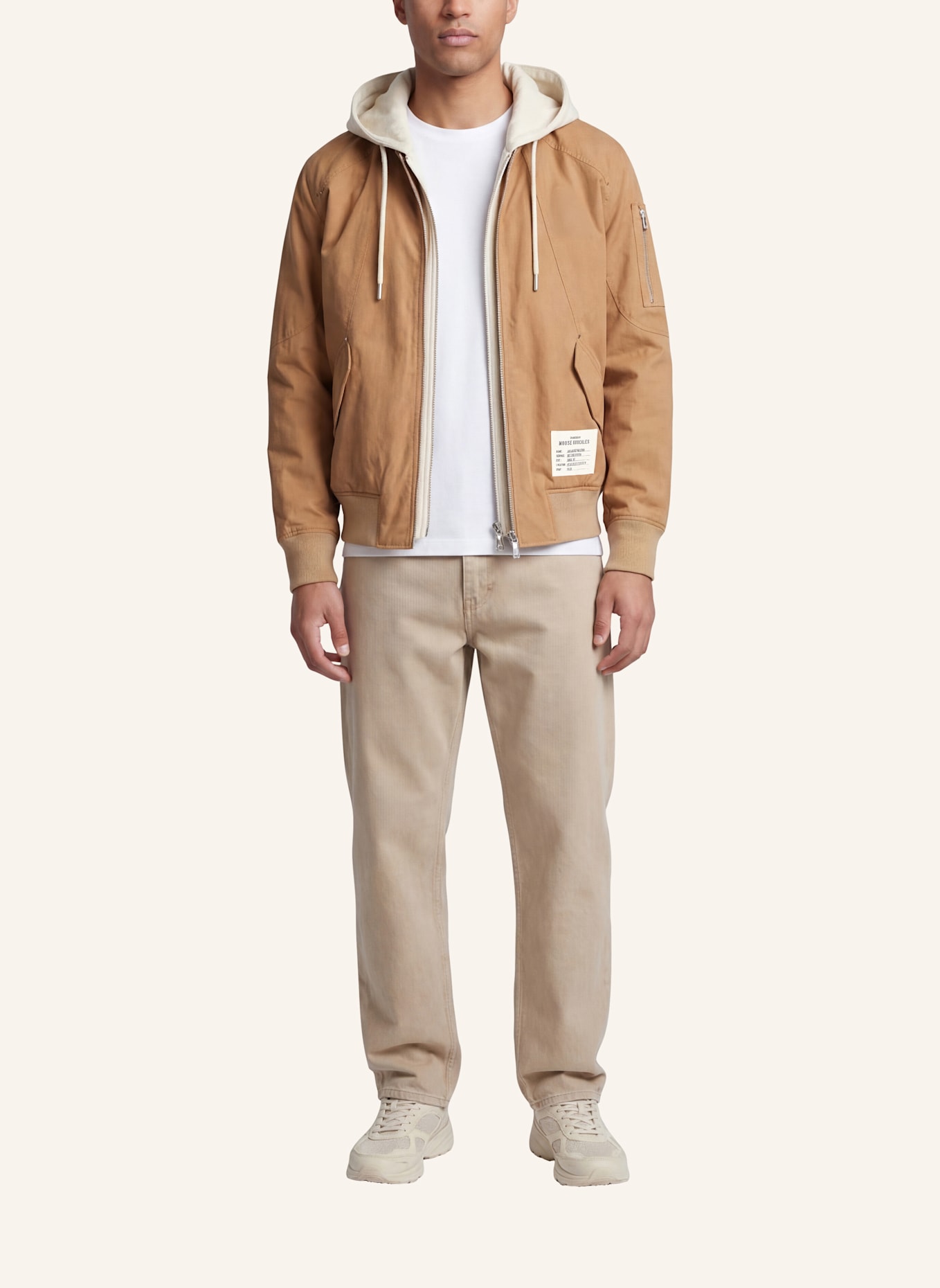 MOOSE KNUCKLES Bomberjacke SKYLARK: BEIGE/ ECRU