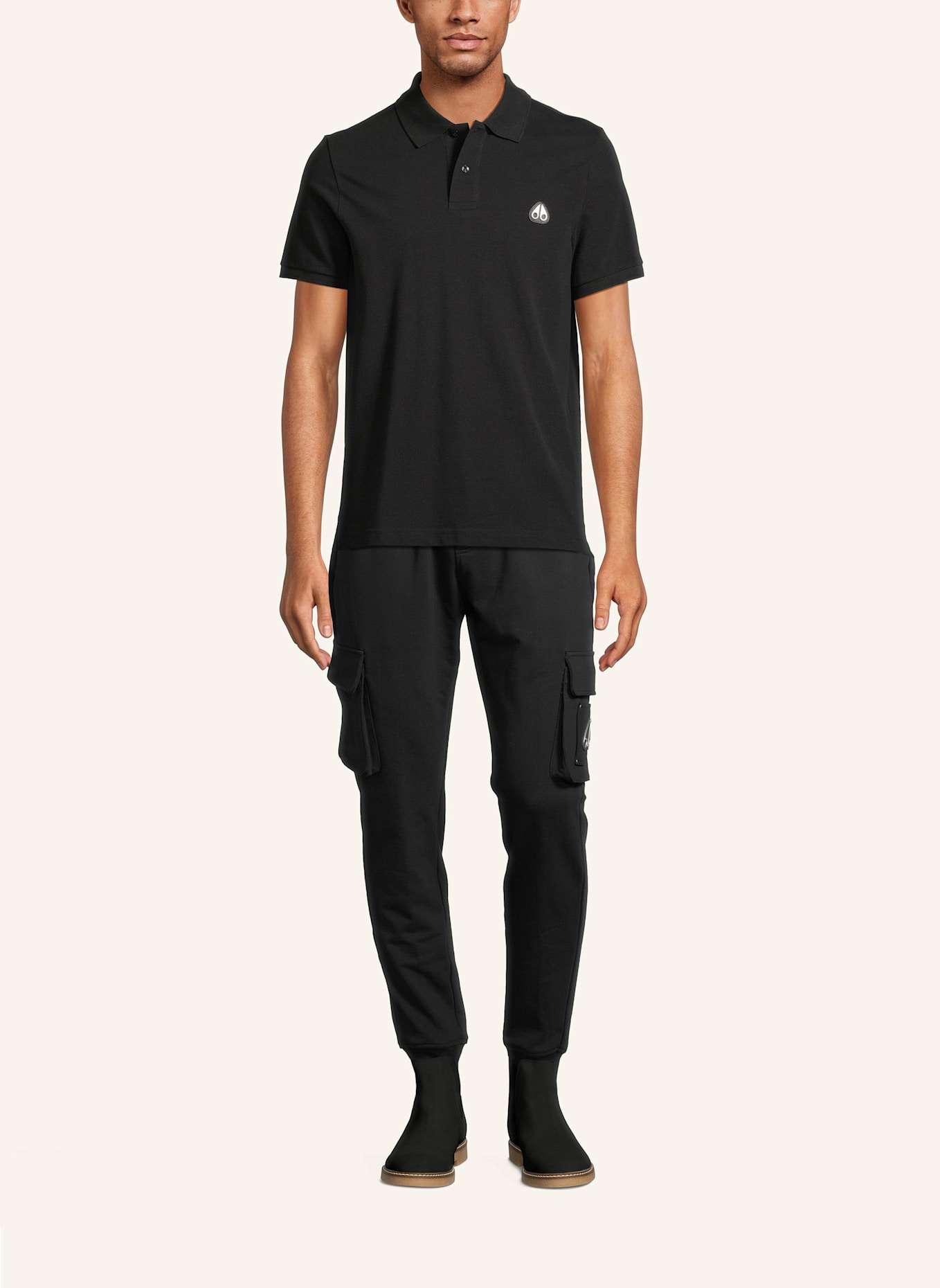 MOOSE KNUCKLES Poloshirt EVERETT: SCHWARZ