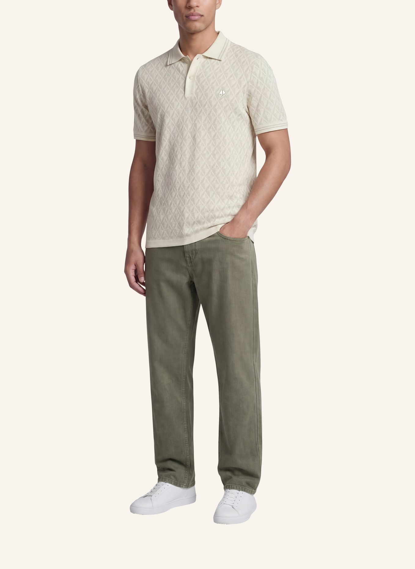 MOOSE KNUCKLES Poloshirt APEX: ECRU