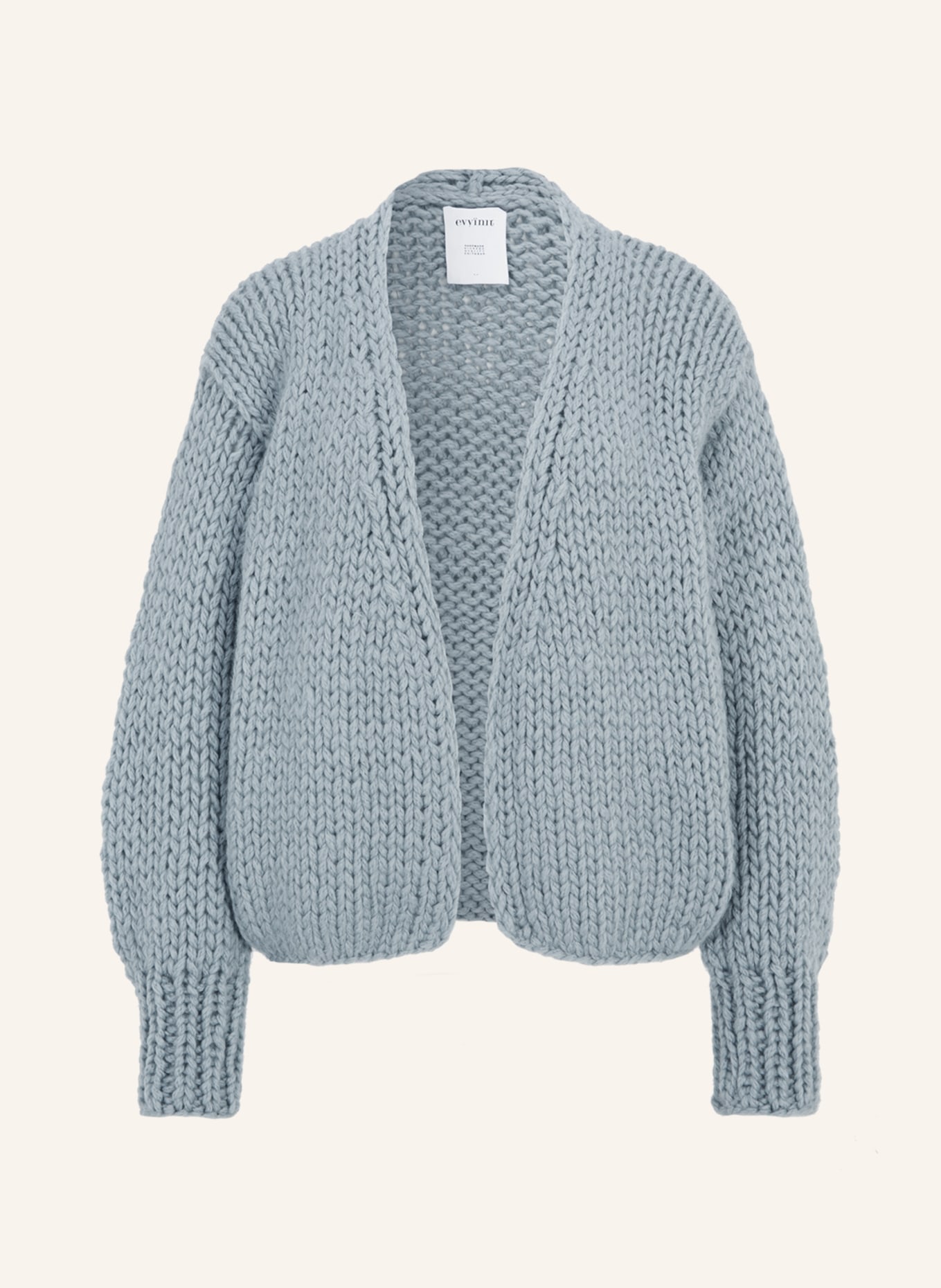 evyinit Woll-Cardigan, Farbe: GRAU/ BLAU (Bild 1)