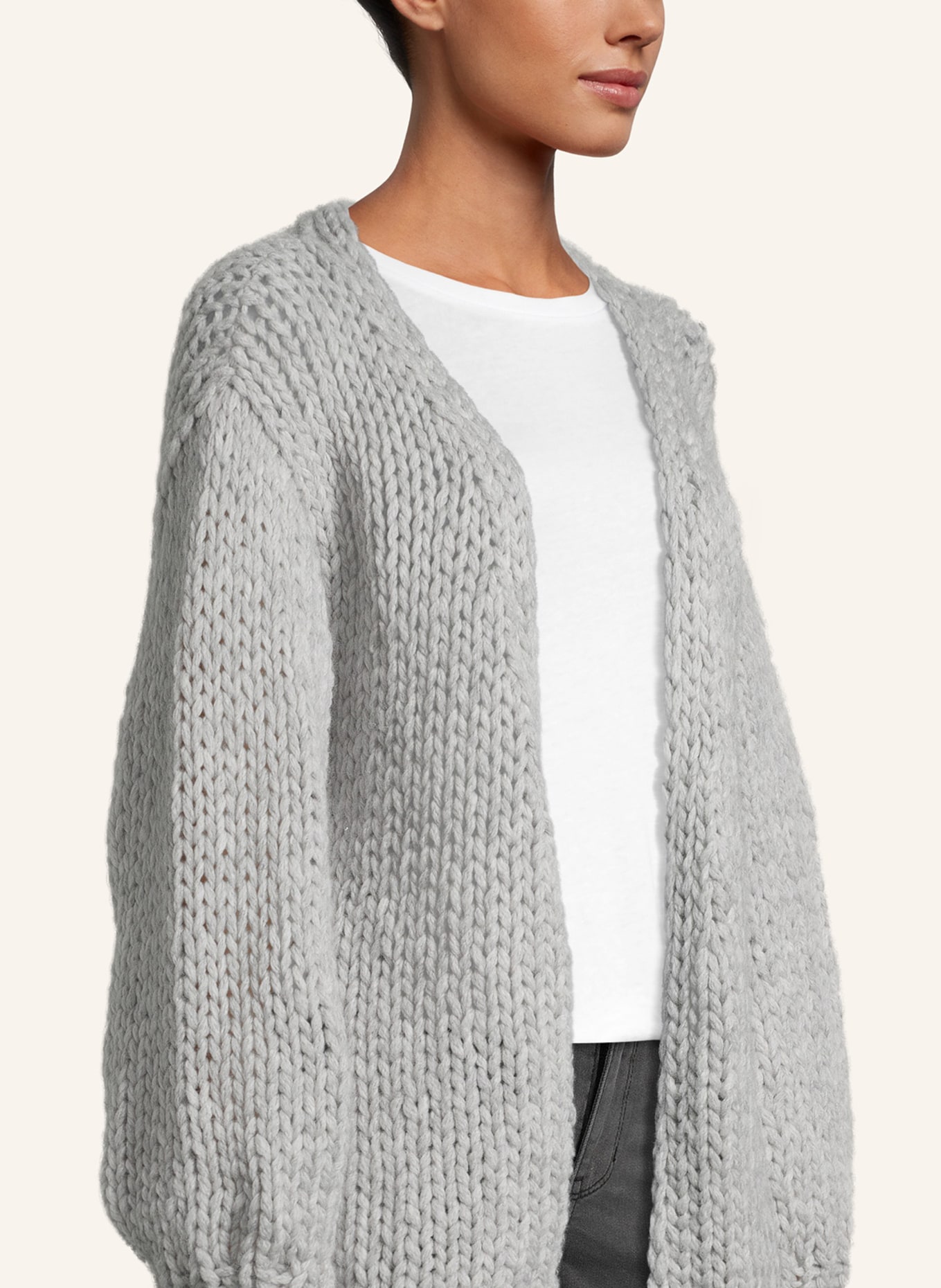 evyinit Woll-Cardigan KLASSISCH, Farbe: GRAU (Bild 3)