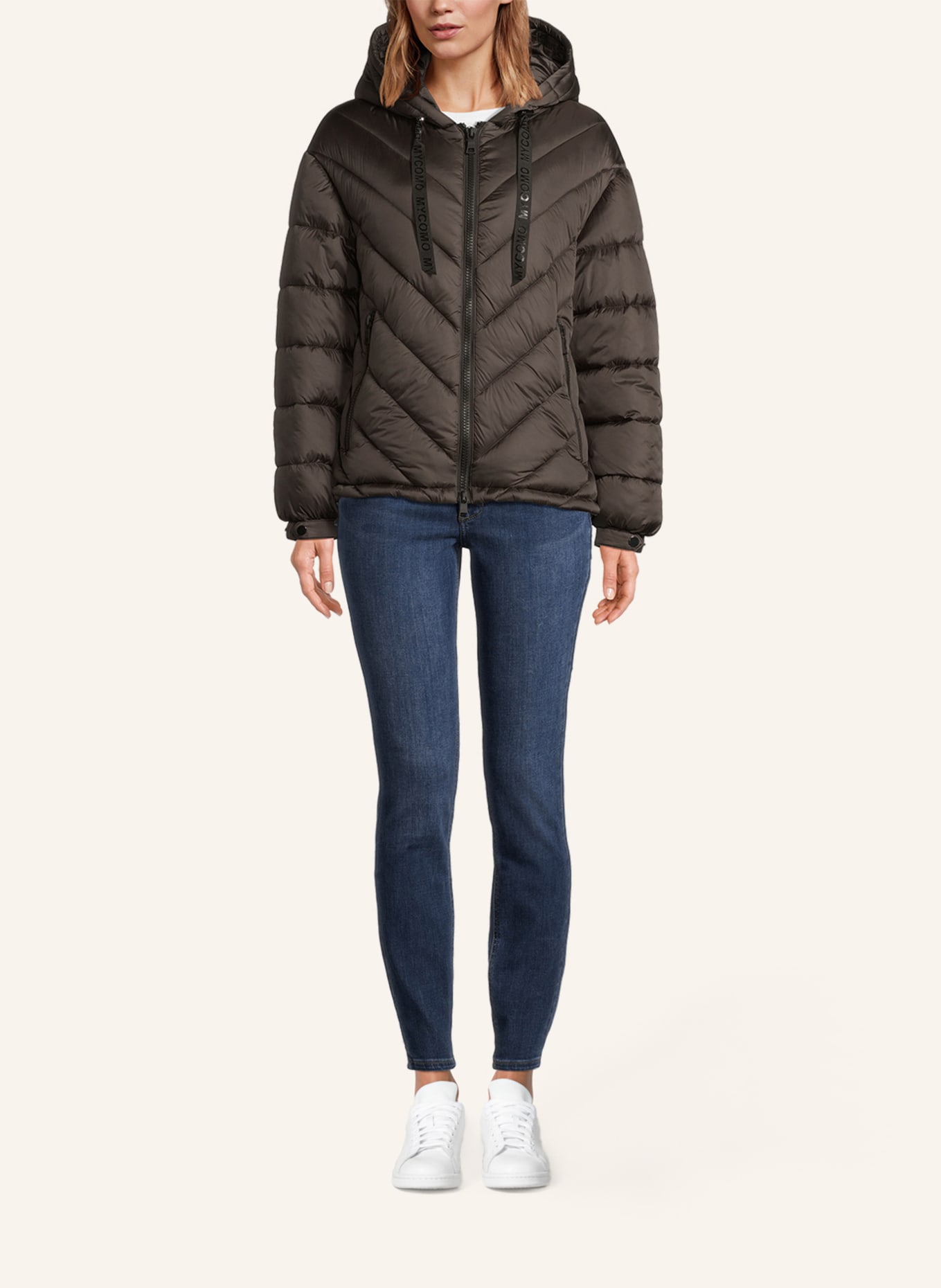 No.1 Como Steppjacke AMBRA: GRAU/ GRÜN