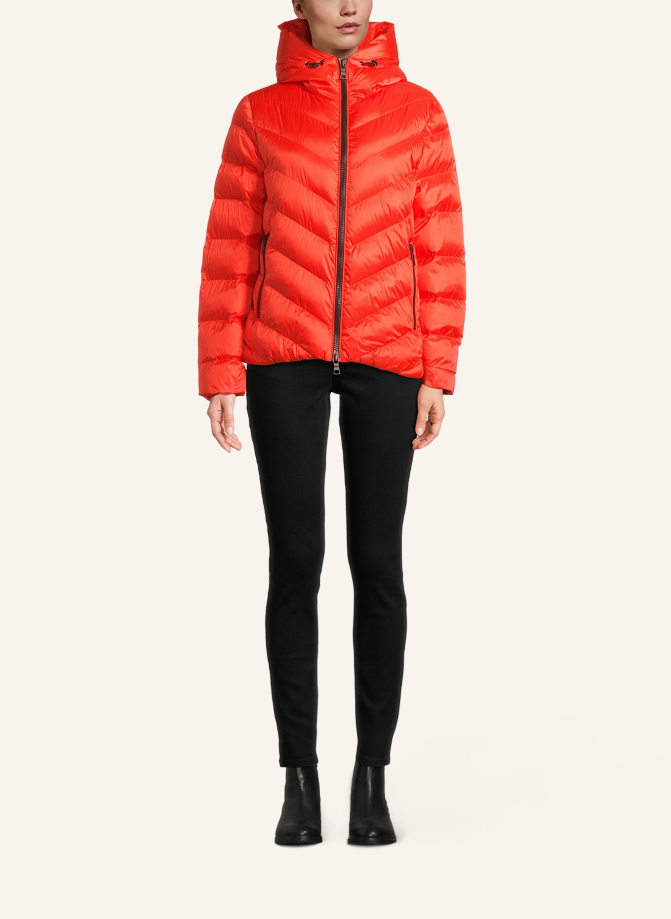 No.1 Como Steppjacke LIV, Farbe: ORANGE/ ROT (Bild 4)