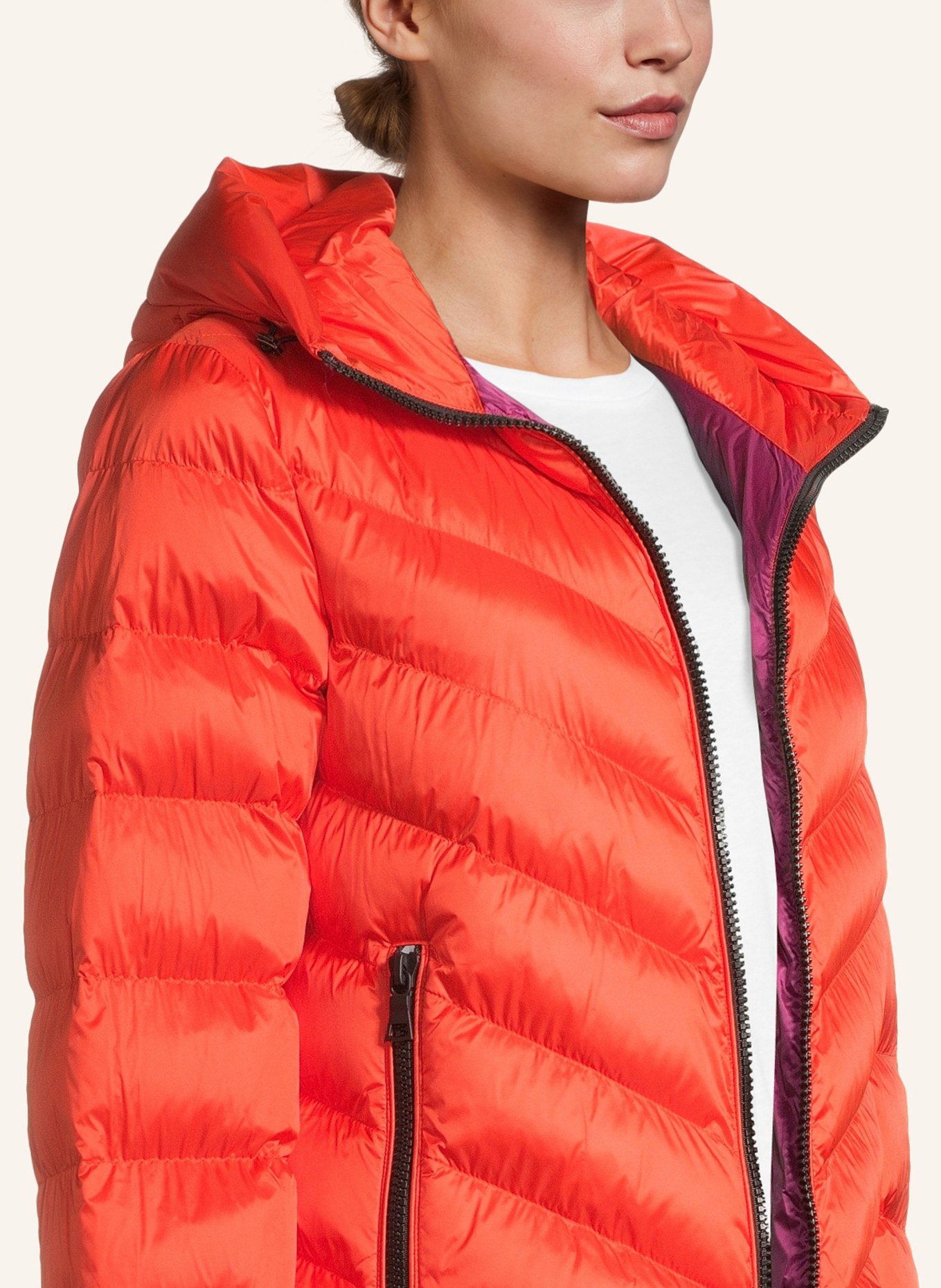 No.1 Como Steppjacke LIV, Farbe: ORANGE/ ROT (Bild 3)