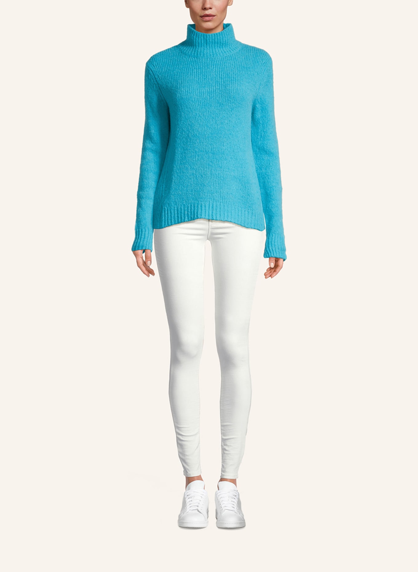 Princess GOES HOLLYWOOD Pullover mit Stehkragen und Merinowolle, Farbe: BLAU (Bild 4)