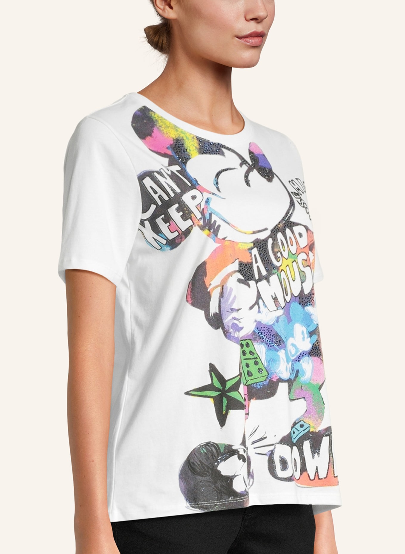 Princess GOES HOLLYWOOD T-Shirt mit Schmucksteinen, Farbe: WEISS (Bild 3)