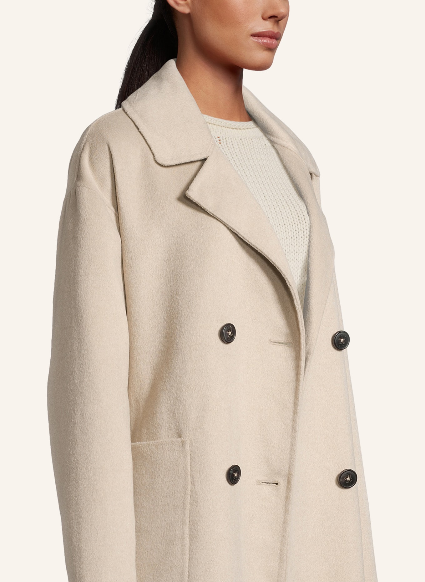 BLONDE No.8 Mantel OXFORD mit Wollanteil, Farbe: BEIGE (Bild 3)