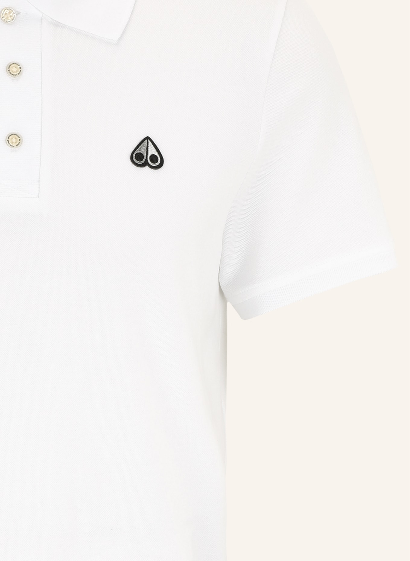 MOOSE KNUCKLES Poloshirt PIQUE, Farbe: WEISS (Bild 3)