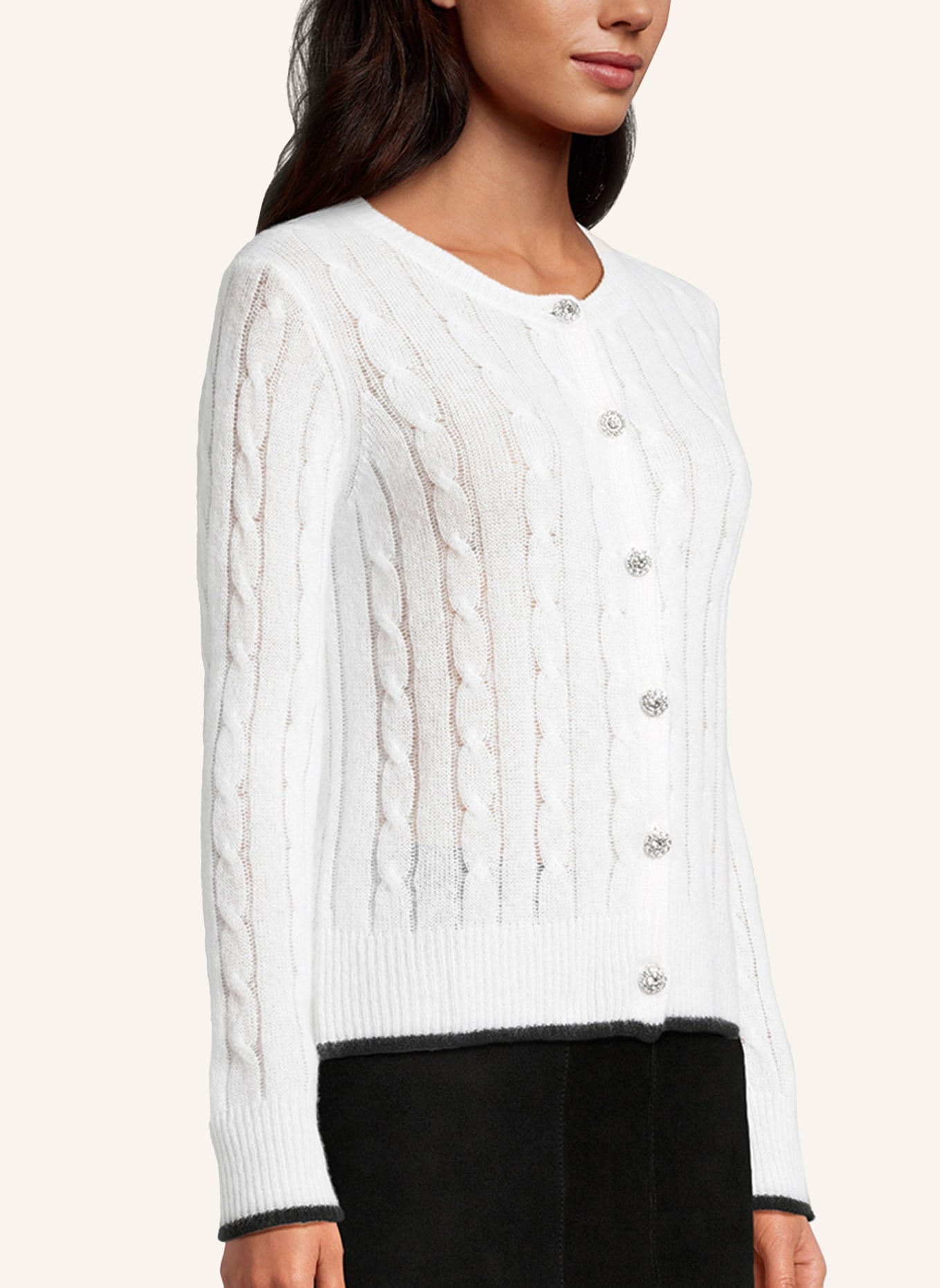 Princess GOES HOLLYWOOD Strickjacke mit Kaschmir: WEISS