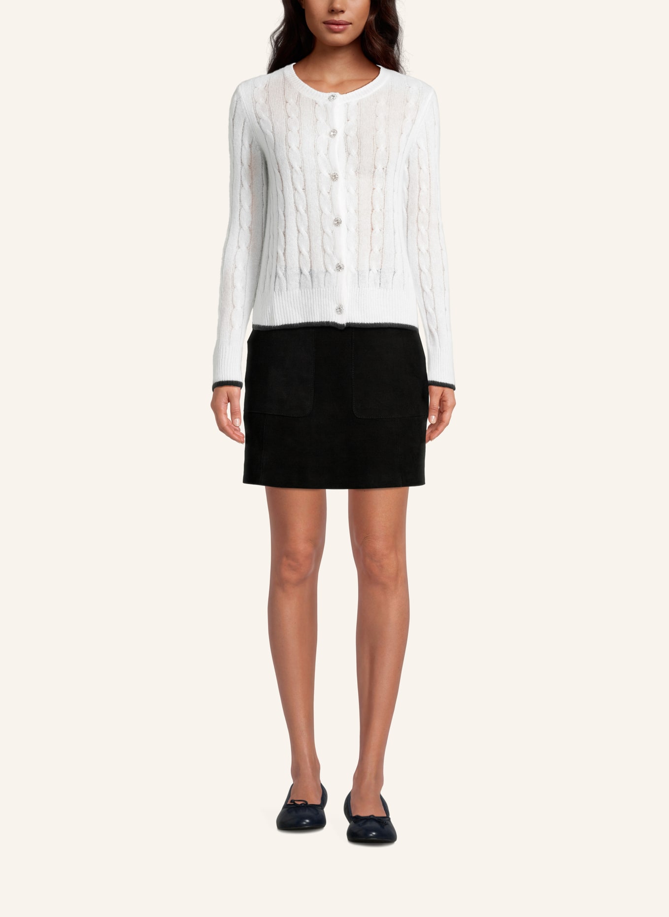 Princess GOES HOLLYWOOD Strickjacke mit Kaschmir: WEISS