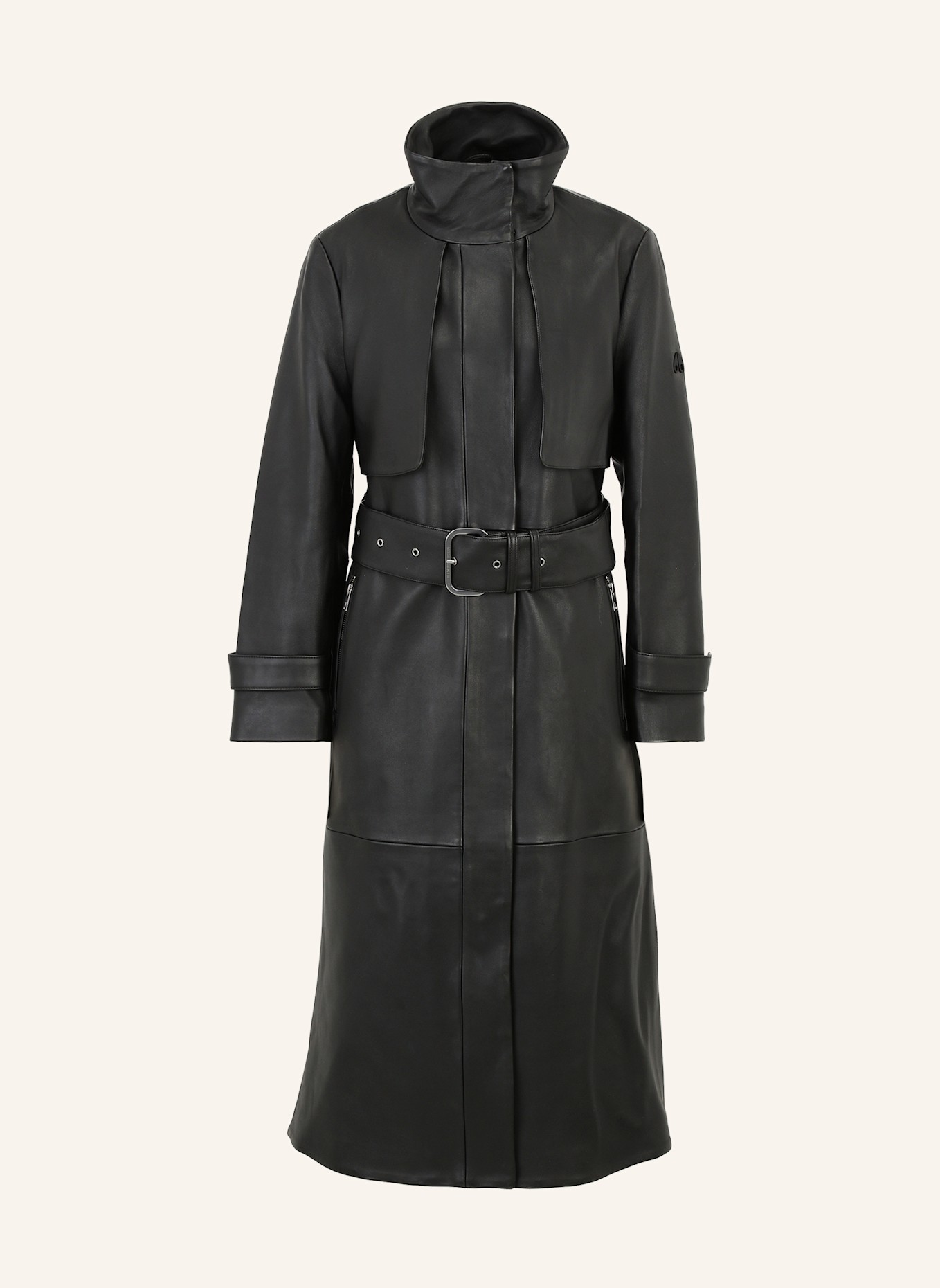 MOOSE KNUCKLES Trenchcoat NEBO aus Leder, Farbe: SCHWARZ (Bild 1)