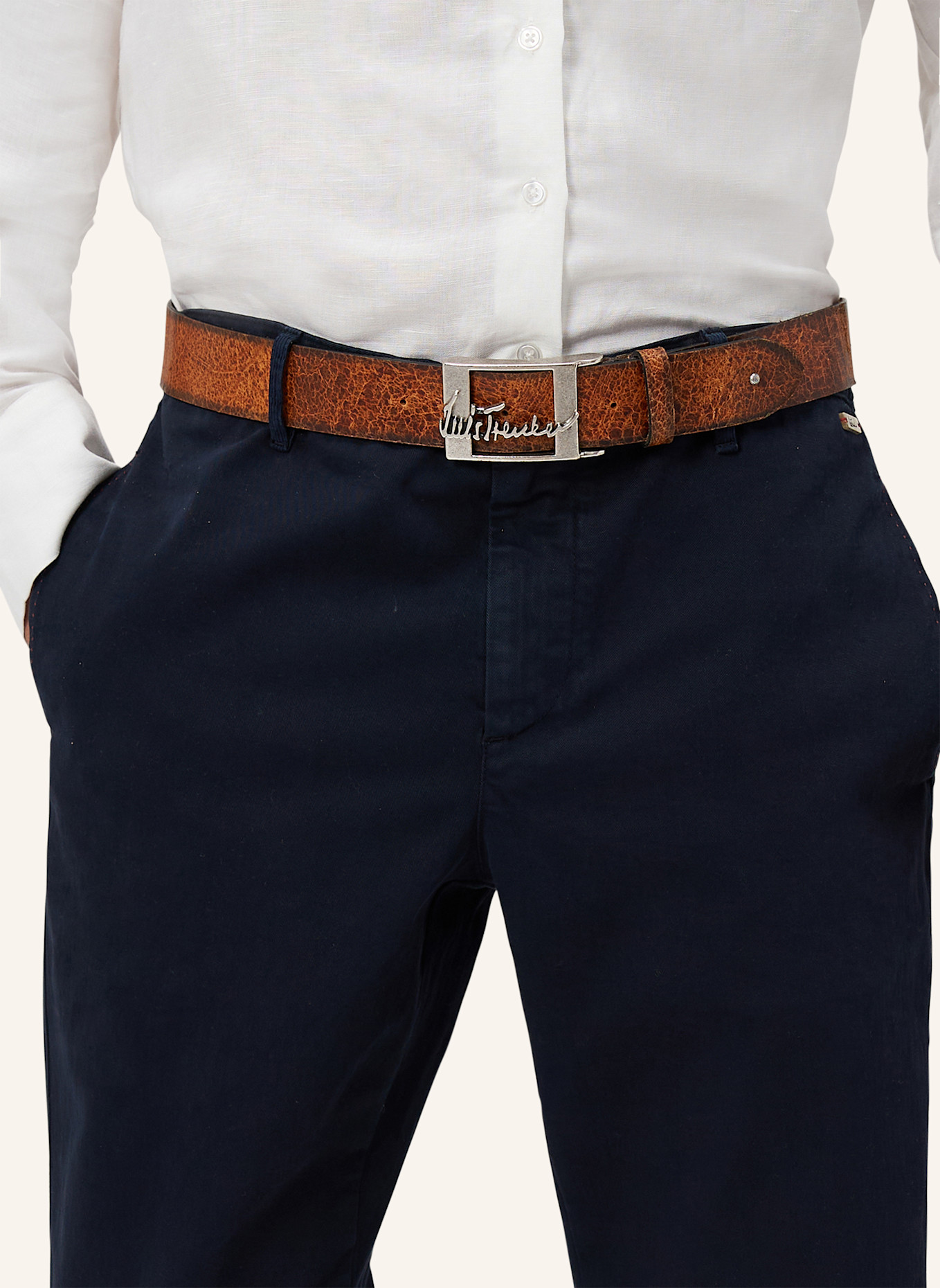 Luis Trenker Ledergürtel LUFRANCO: BRAUN