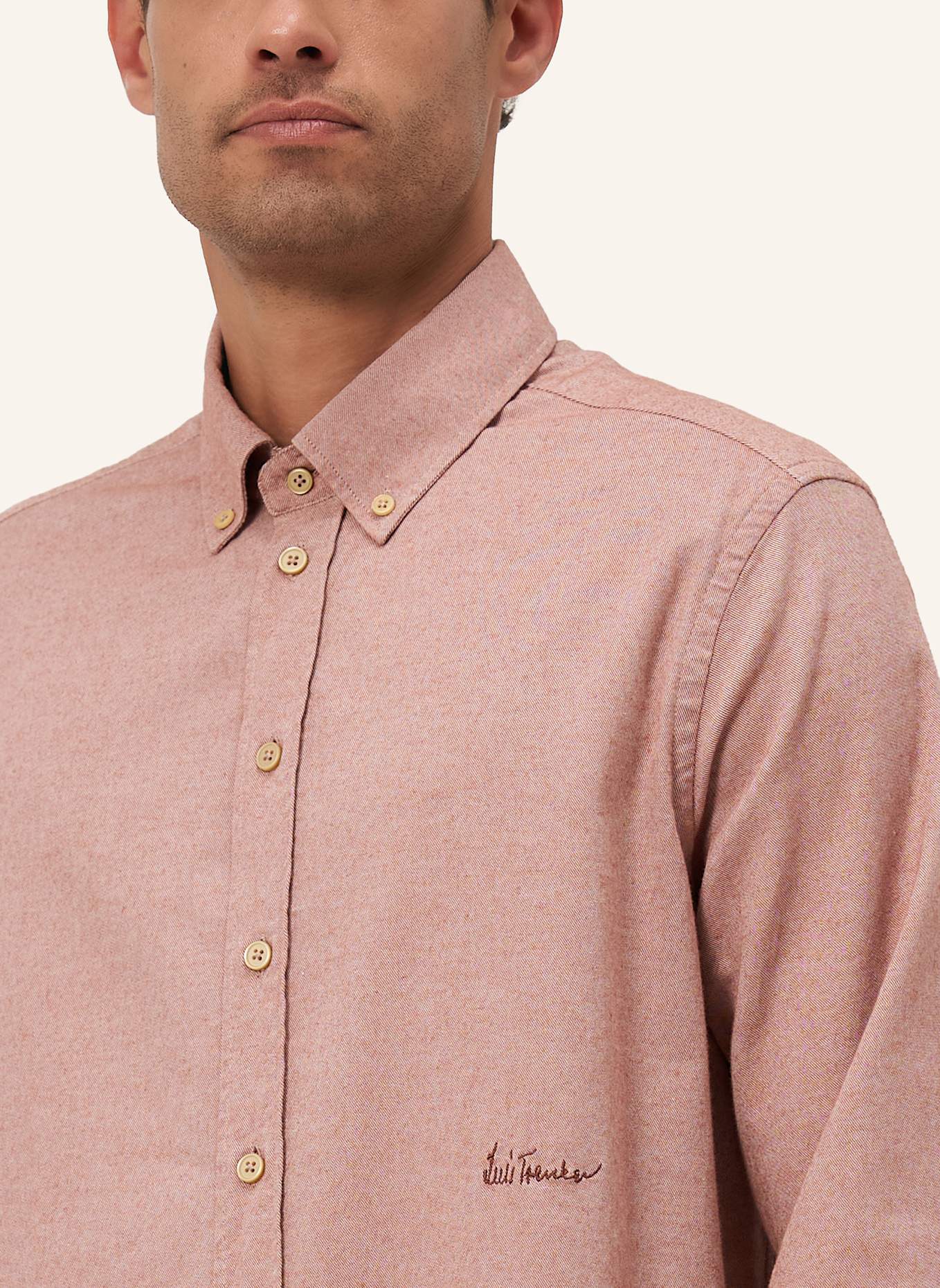 Luis Trenker Hemd LUBENZIO Regular Fit: ROT/ BRAUN