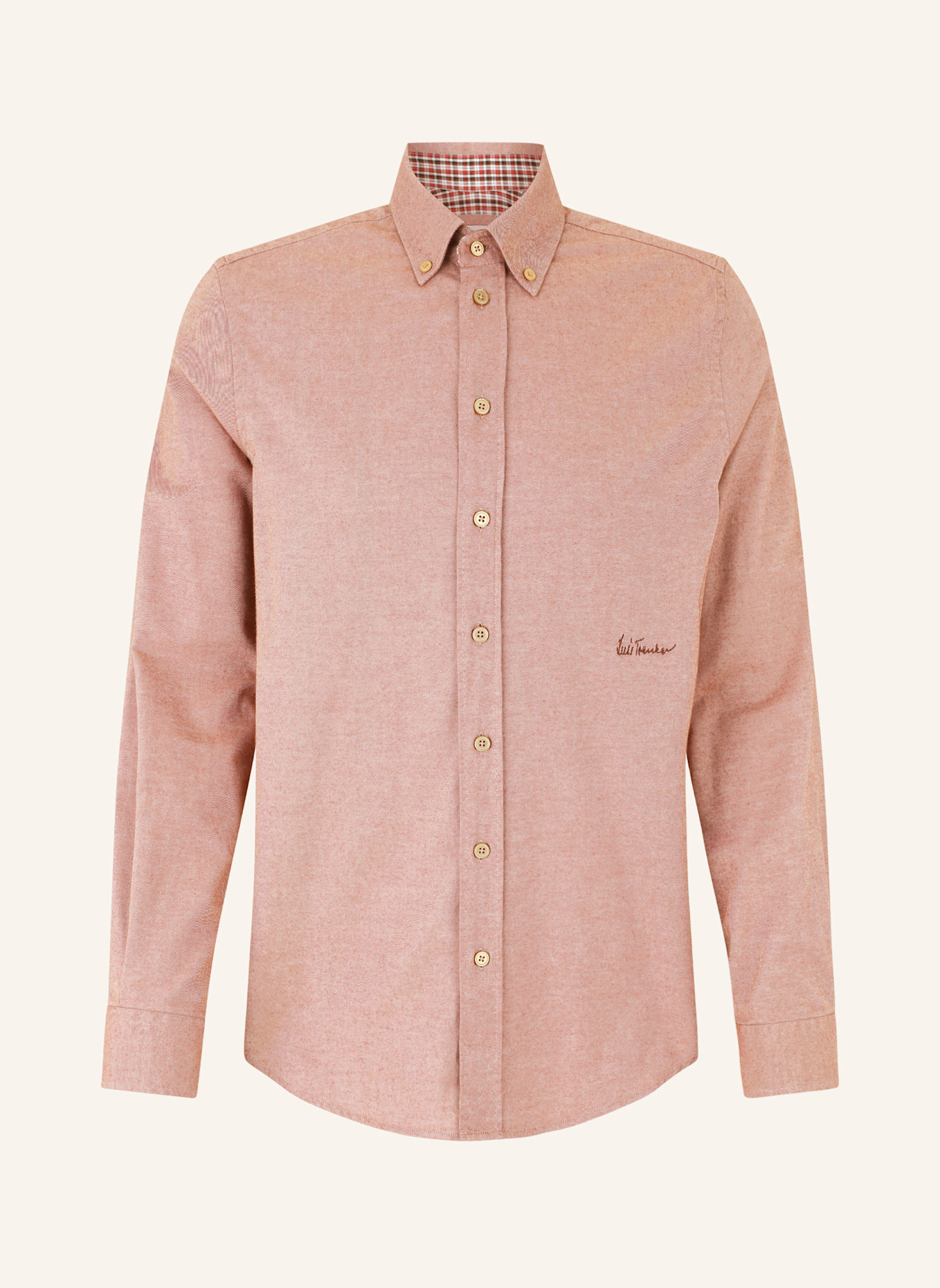 Luis Trenker Hemd LUBENZIO Regular Fit: ROT/ BRAUN