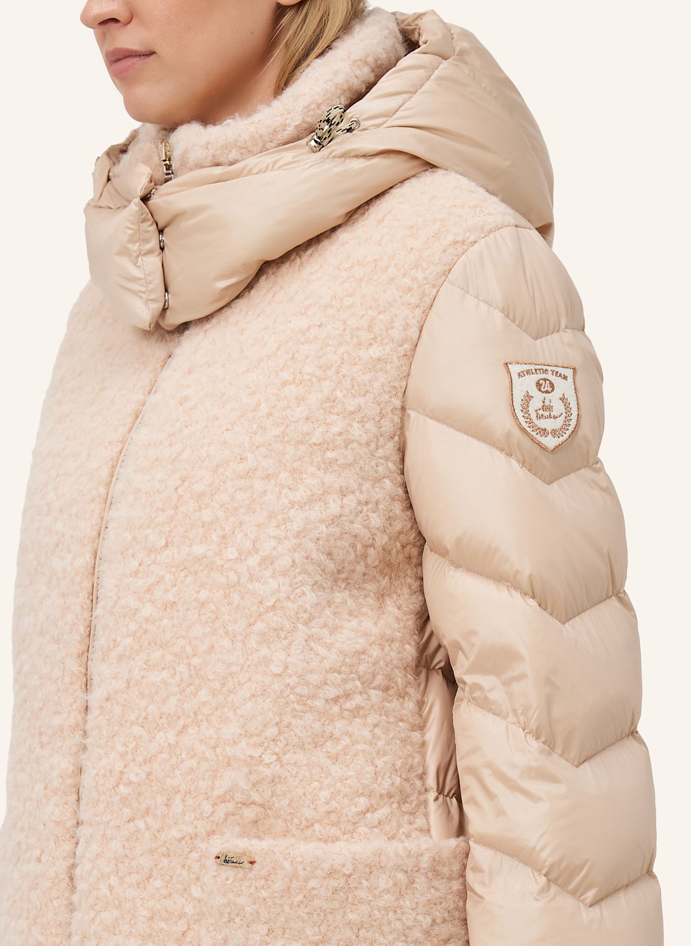 Luis Trenker Daunenmantel LUPLACIDA im Materialmix: CREME