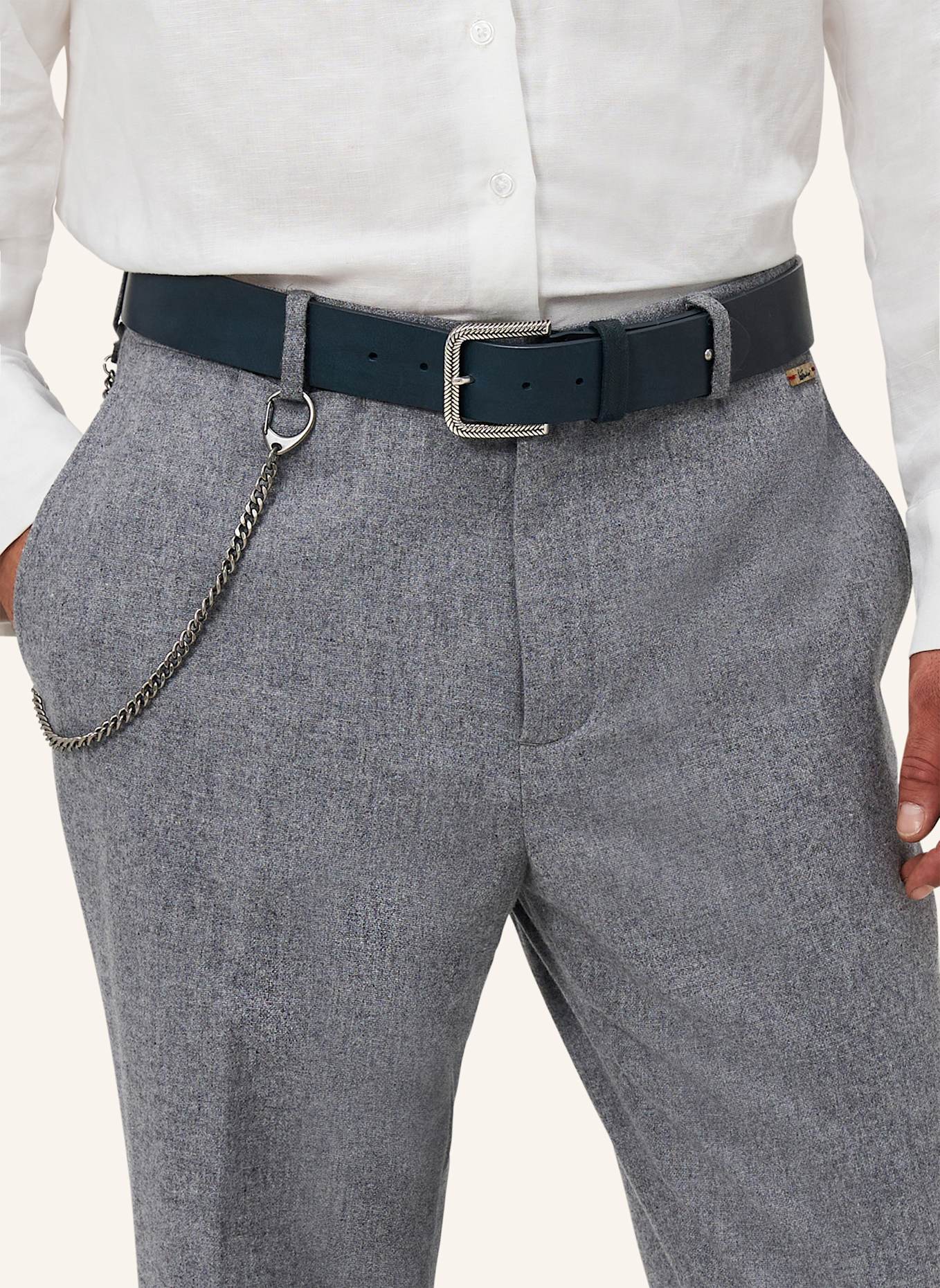 Luis Trenker Ledergürtel LUFABIAN mit Nieten: DUNKELBLAU