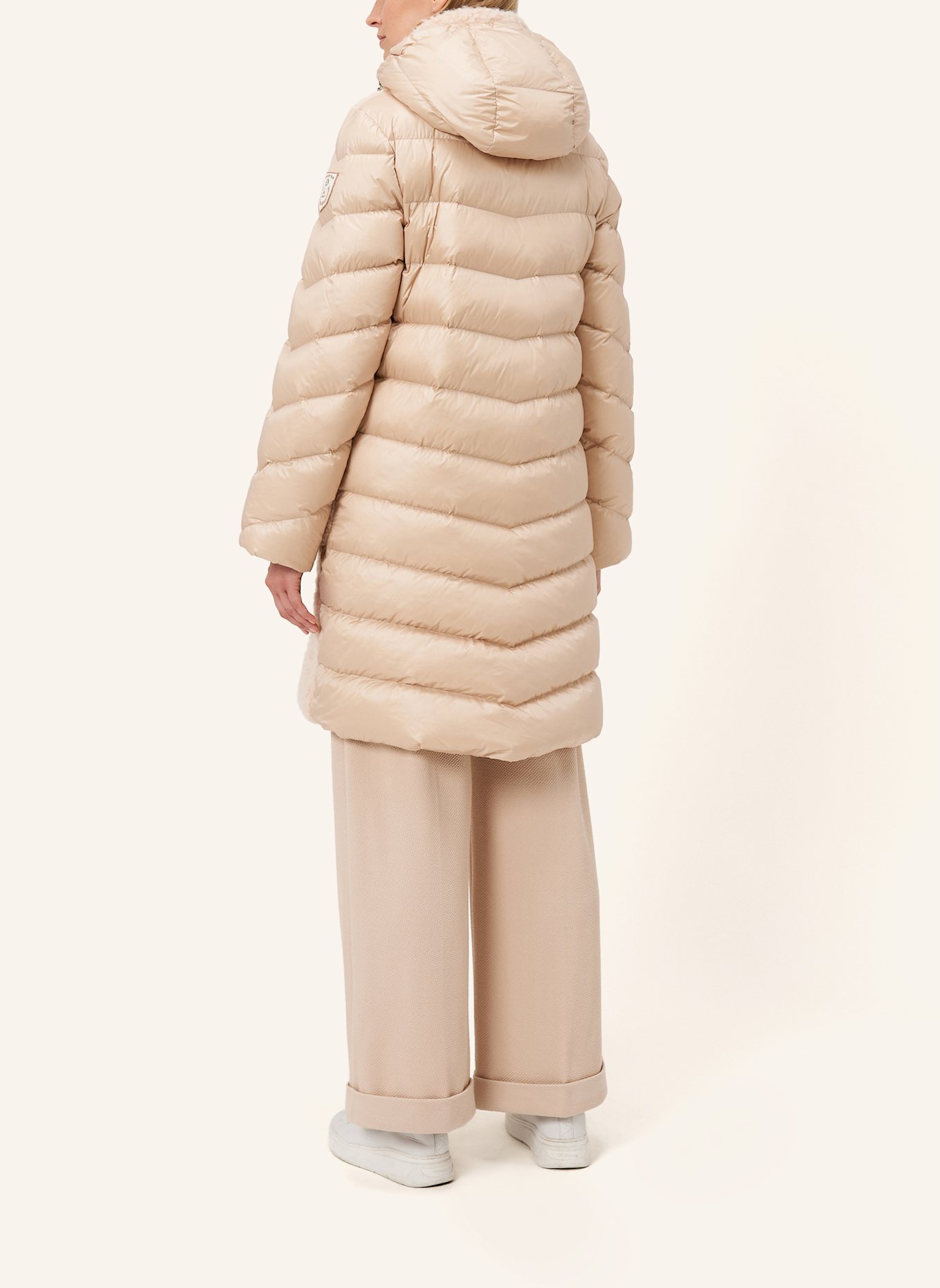 Luis Trenker Daunenmantel LUPLACIDA im Materialmix: CREME