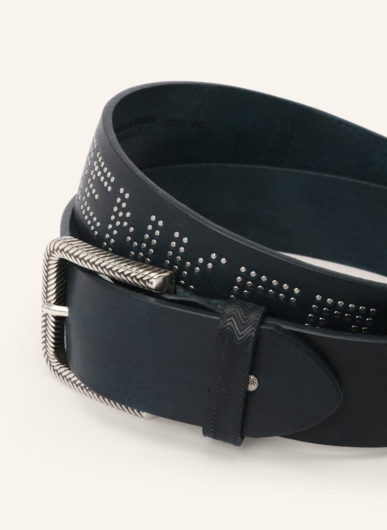 Luis Trenker Ledergürtel LUFABIAN mit Nieten: DUNKELBLAU