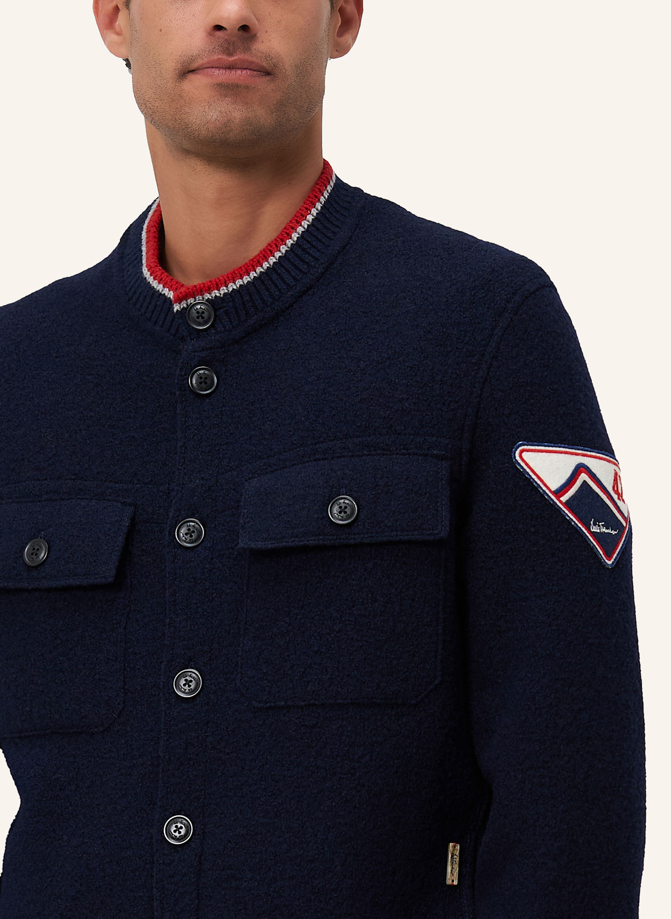 Luis Trenker Overjacket LUSTANLEY: DUNKELBLAU