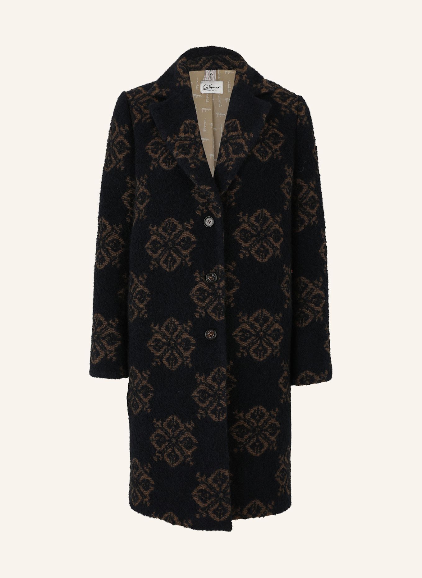 Luis Trenker Bouclé-Mantel LUGRETA: DUNKELBLAU