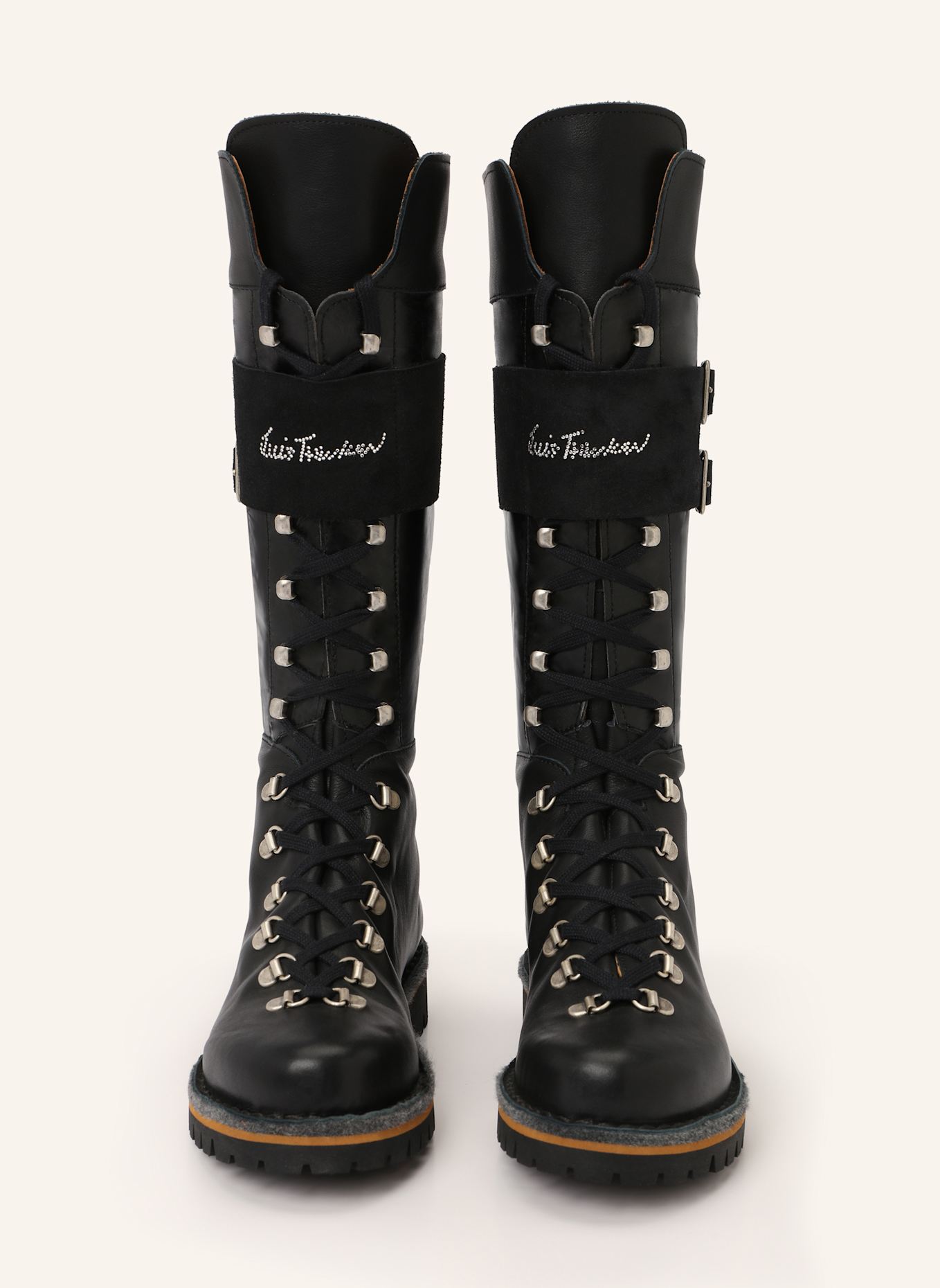 Luis Trenker Schnürstiefel LUTINA mit Schmucksteinen: SCHWARZ