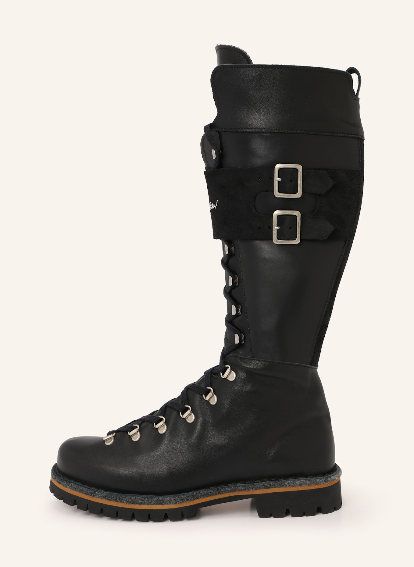 Luis Trenker Schnürstiefel LUTINA mit Schmucksteinen: SCHWARZ