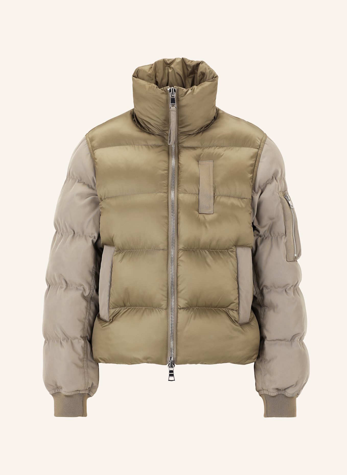 BLONDE No.8 Steppjacke FLAINE im Materialmix: HELLGRÜN