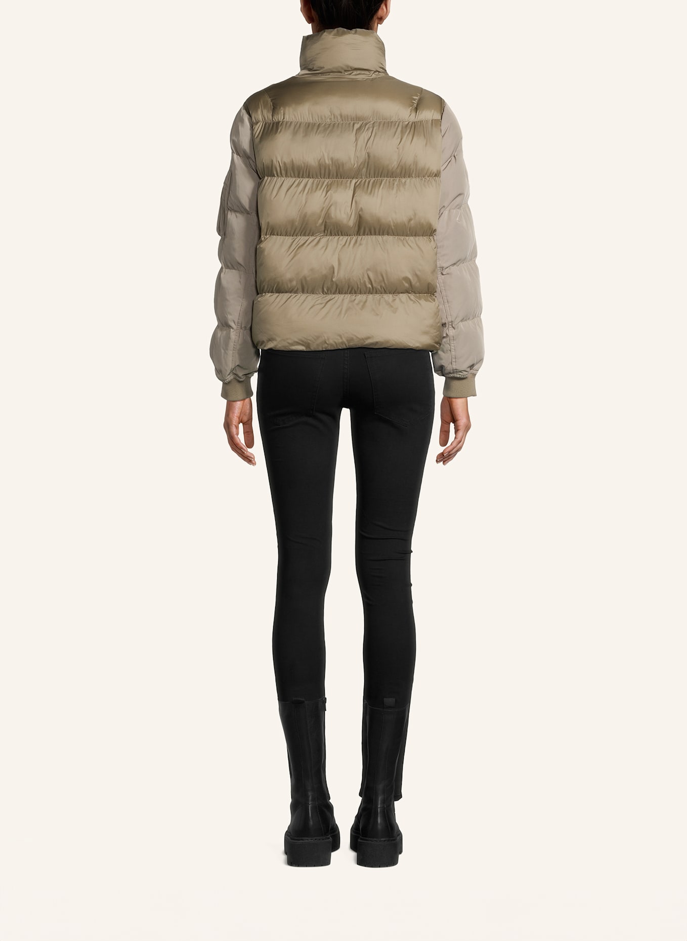 BLONDE No.8 Steppjacke FLAINE im Materialmix: HELLGRÜN