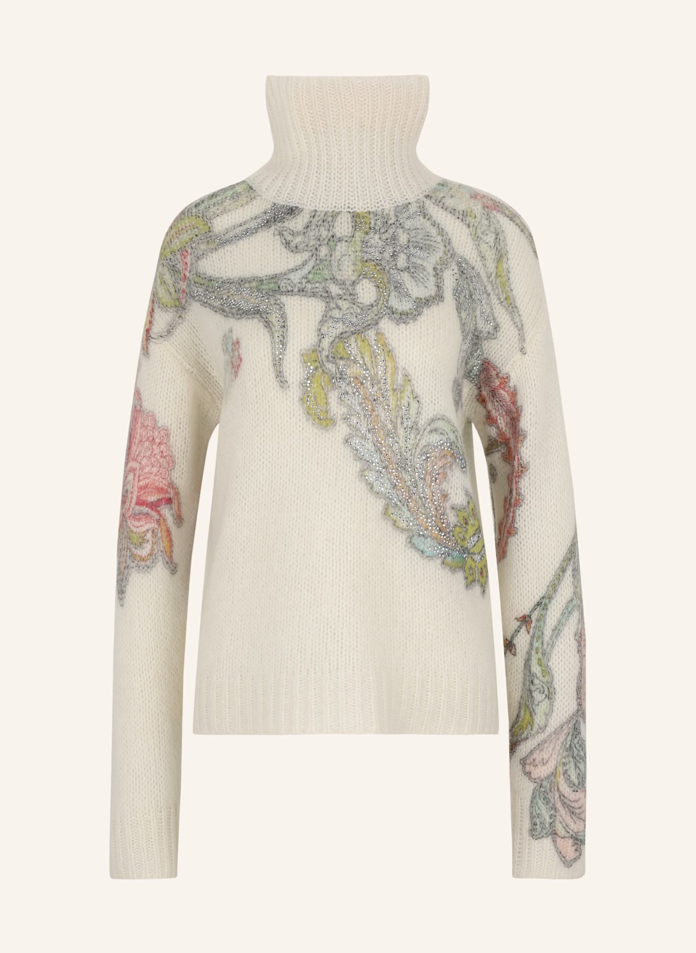 Princess GOES HOLLYWOOD Pullover mit Schmucksteinen: WEISS