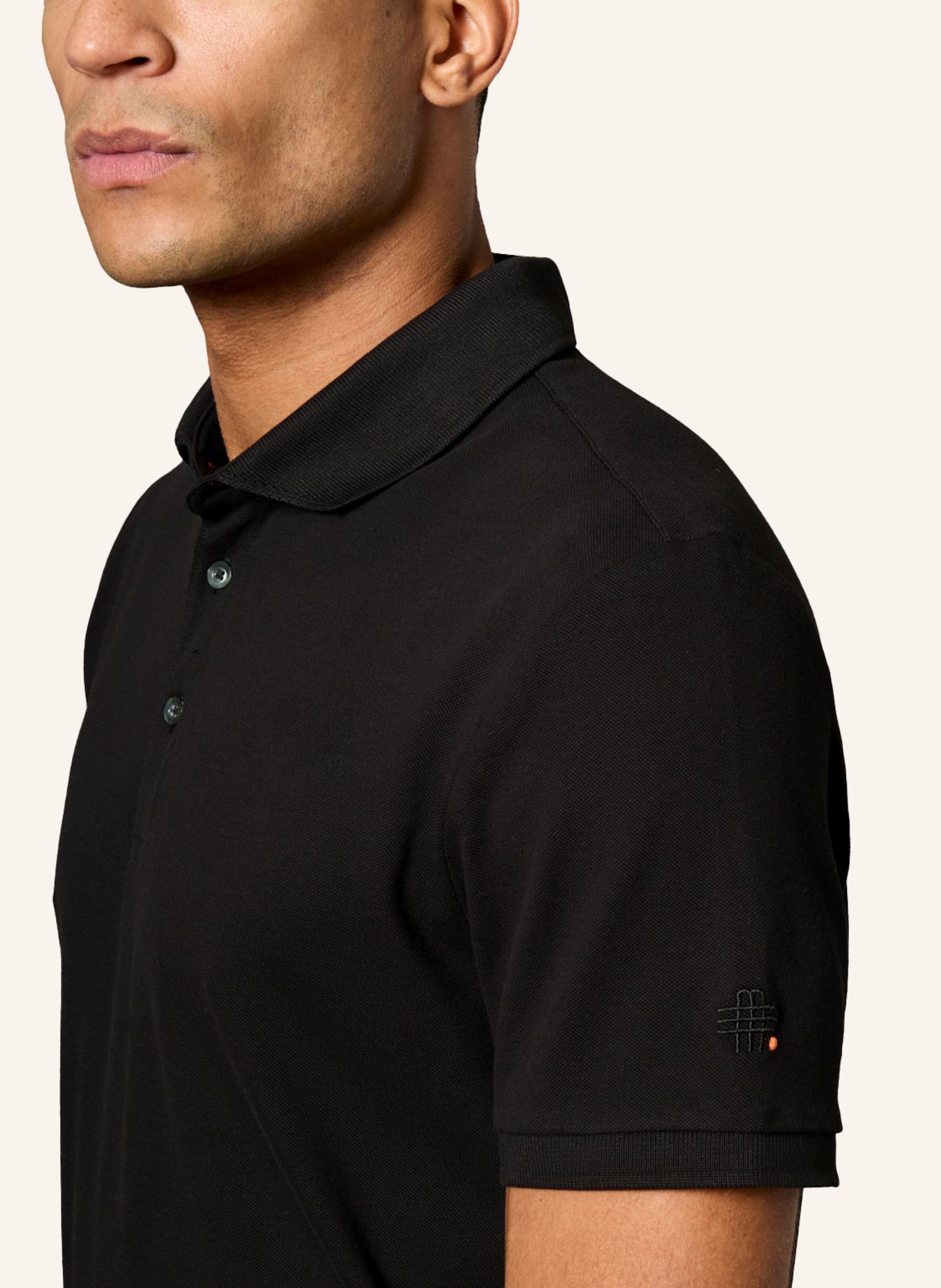 GEBAUER & GEBAUER Piqué-Poloshirt CORTO, Farbe: SCHWARZ (Bild 4)