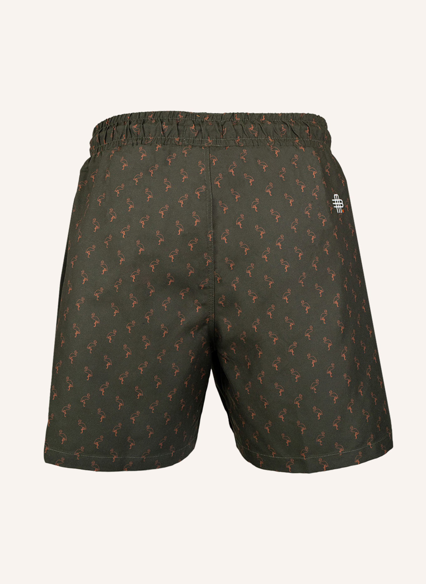 GEBAUER & GEBAUER Badeshorts FLAMINGO: OLIV